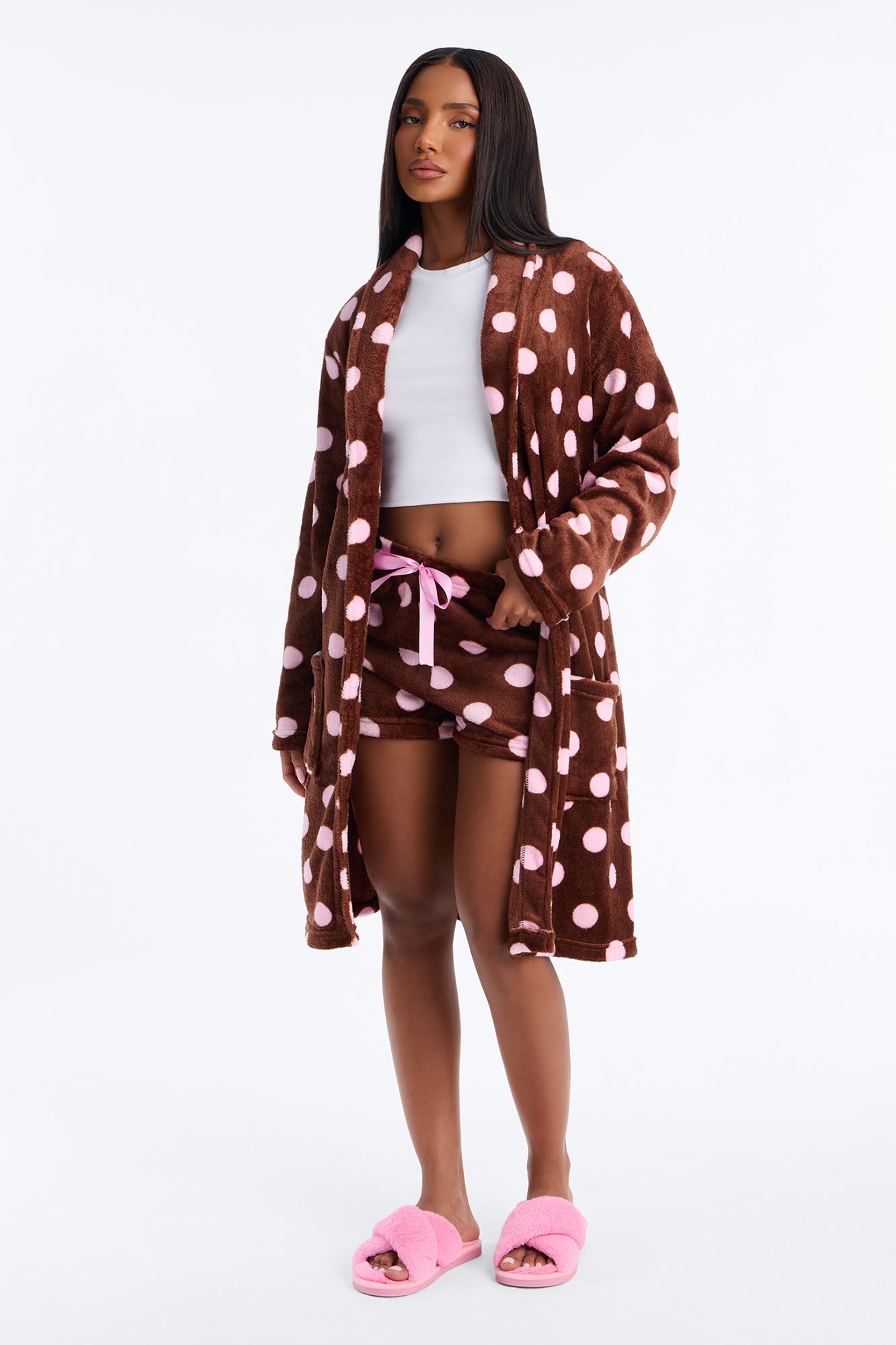 After Midnight Plush Robe - Chocolate