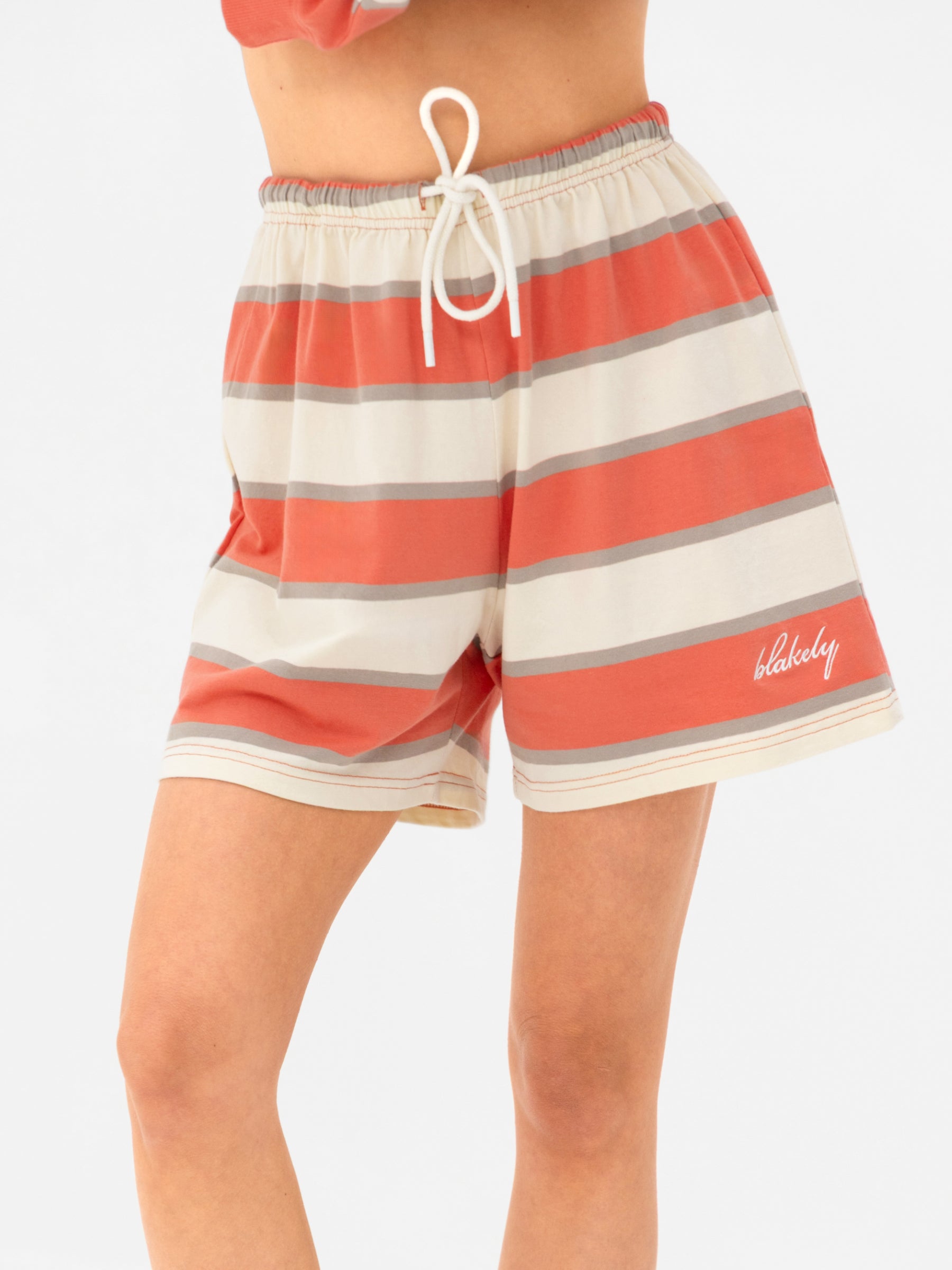 Skye Stripe Shorts - Orange Mix