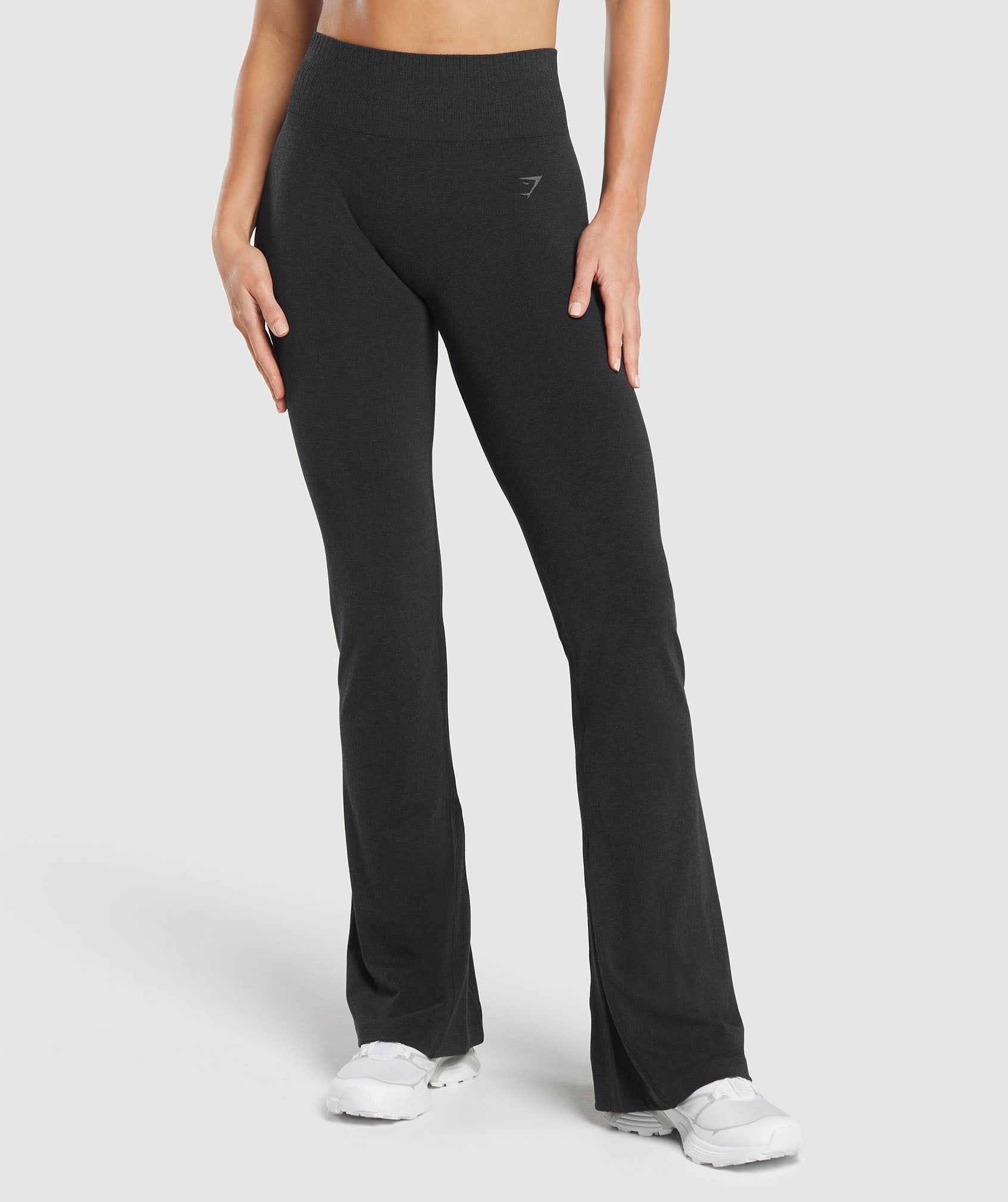 Gymshark Rest Day Seamless Modal Flare Leggings - Bros Coal Marl