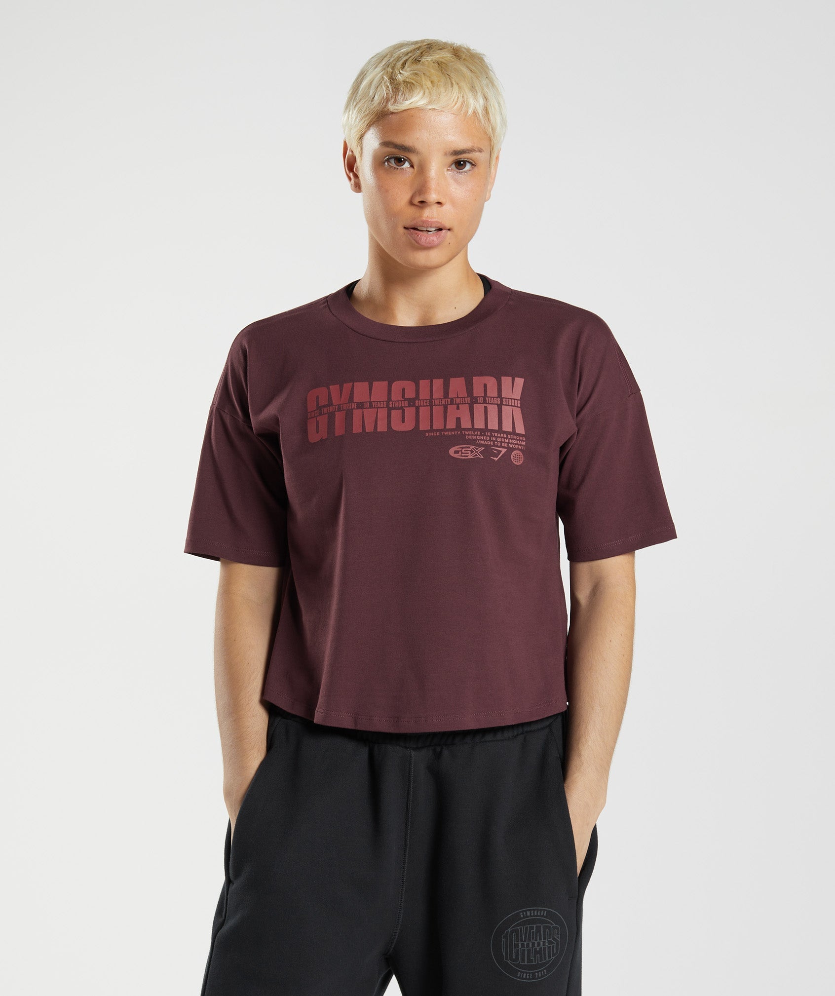 Gymshark GS 10 Year Midi Top - Baked Maroon