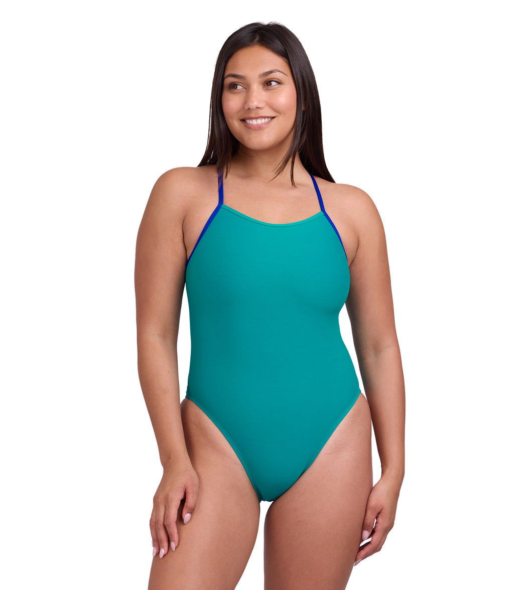 JOLYN Women's Perry Contrast Ocean One Piece Swimsuit