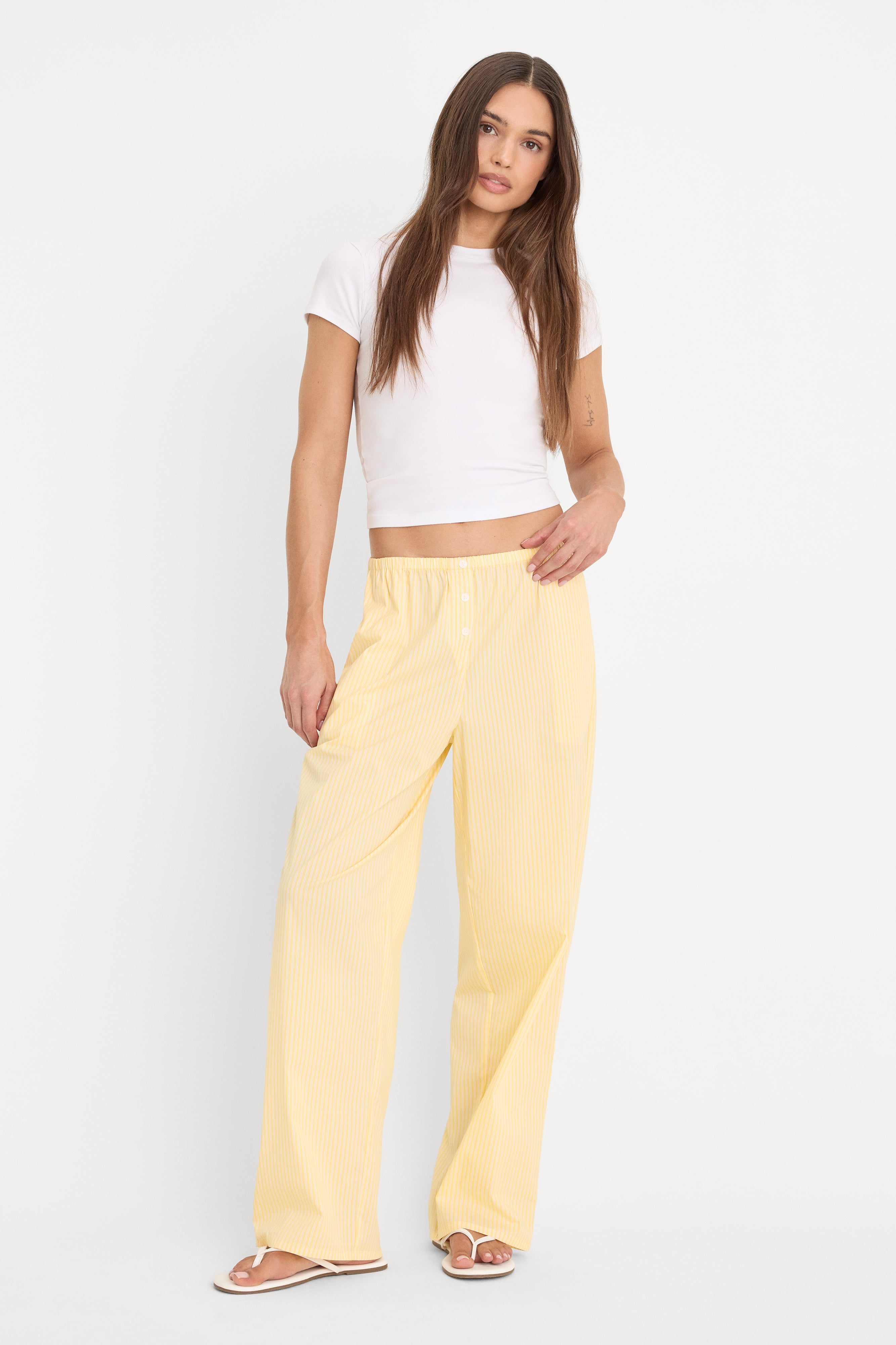 POPLIN PULL ON PANTS | BUTTERBEAM STRIPE