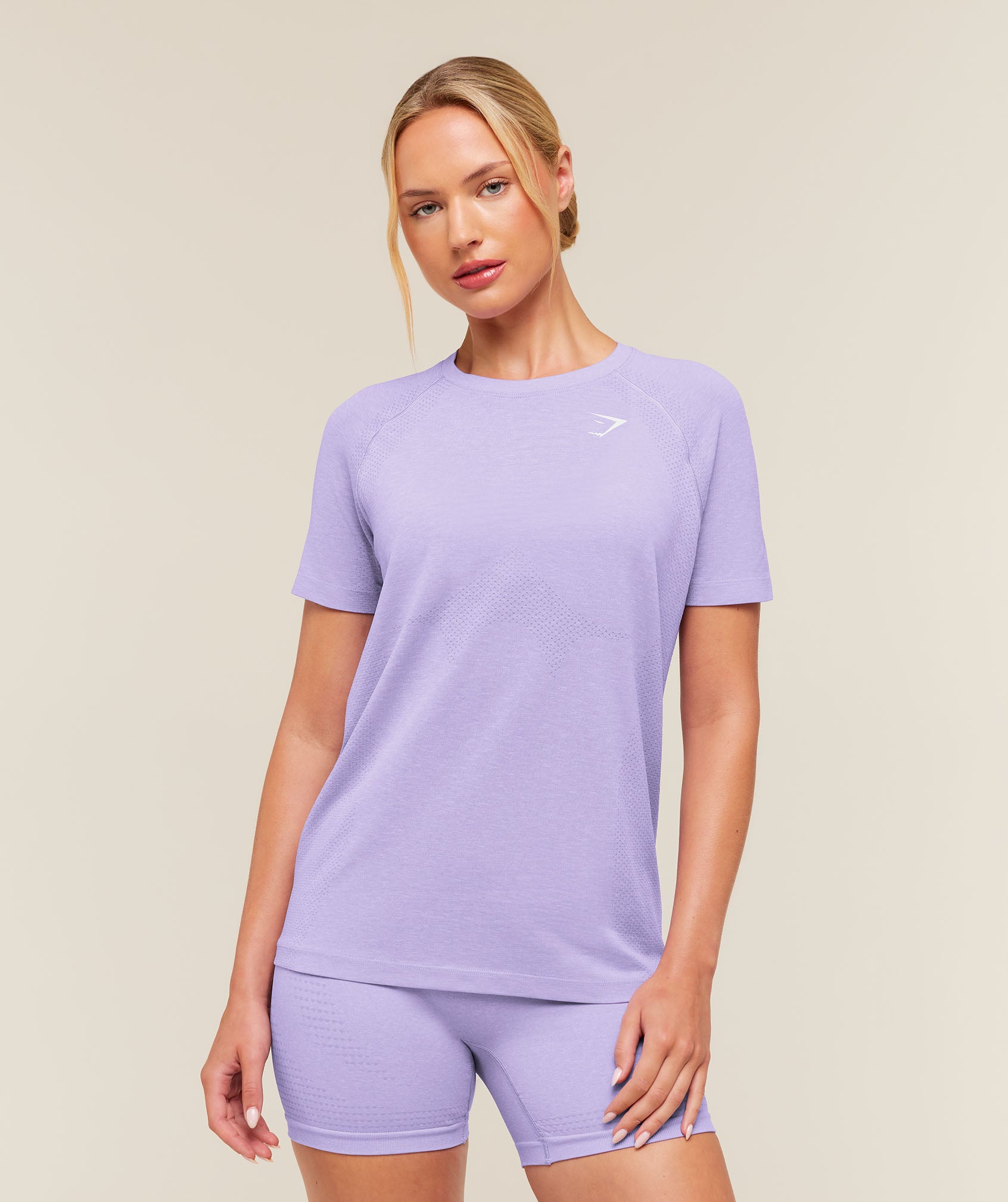 Gymshark Vital Seamless 2.0 Light T-Shirt - Pace Purple/Marl