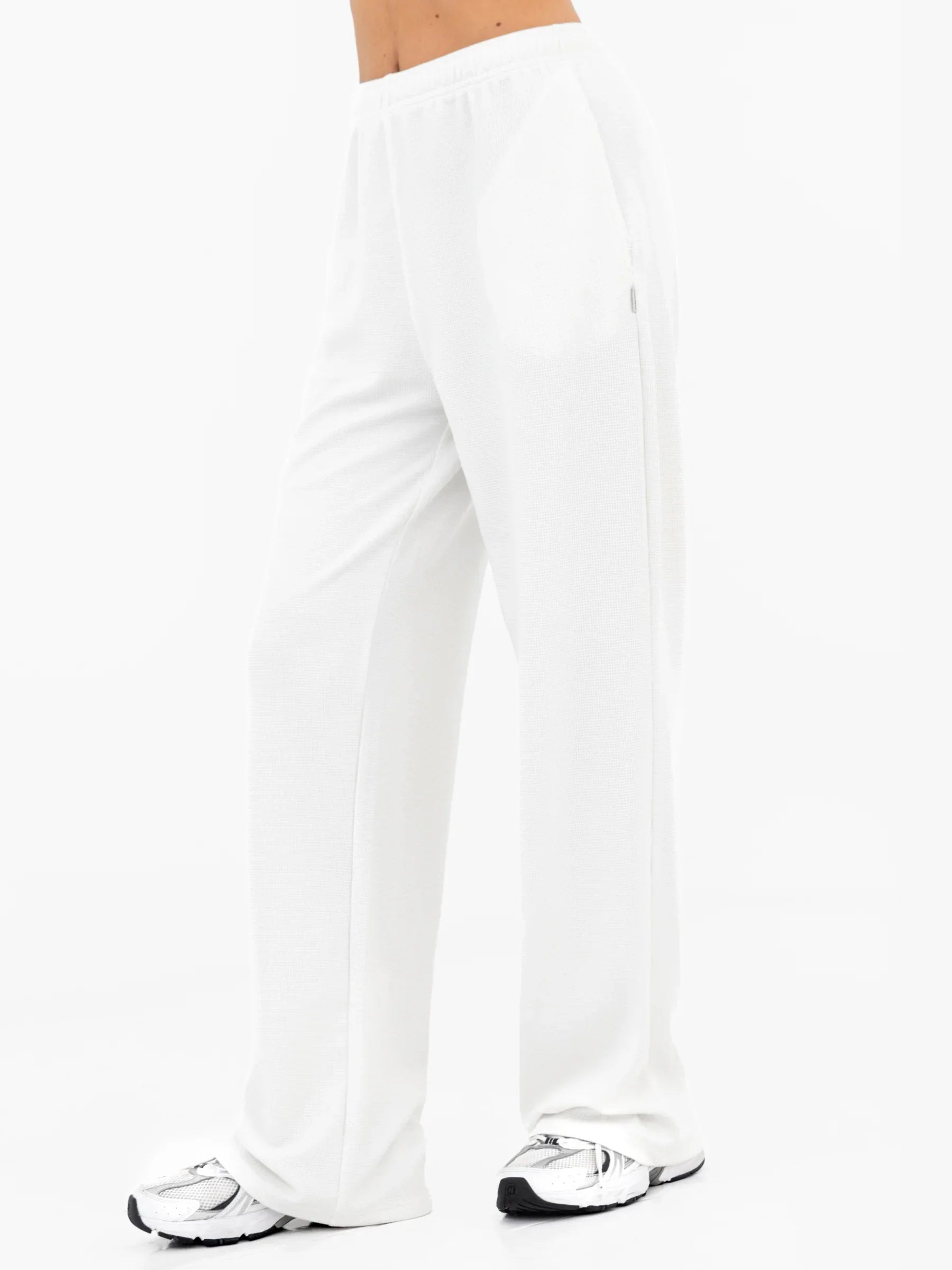 Soft Waffle Trousers - Off White