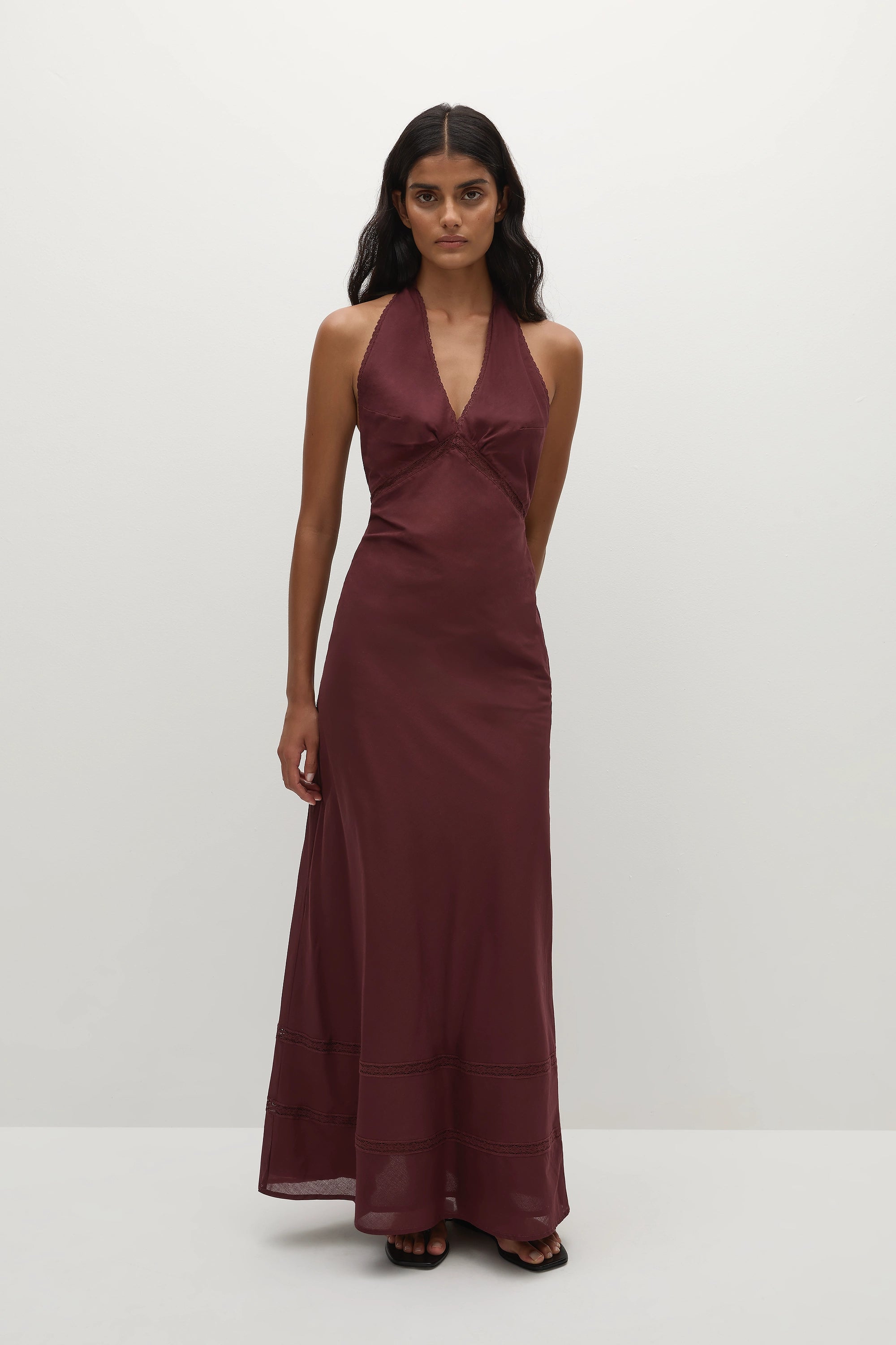 Jasmine Maxi Dress Bordeaux - Final Sale