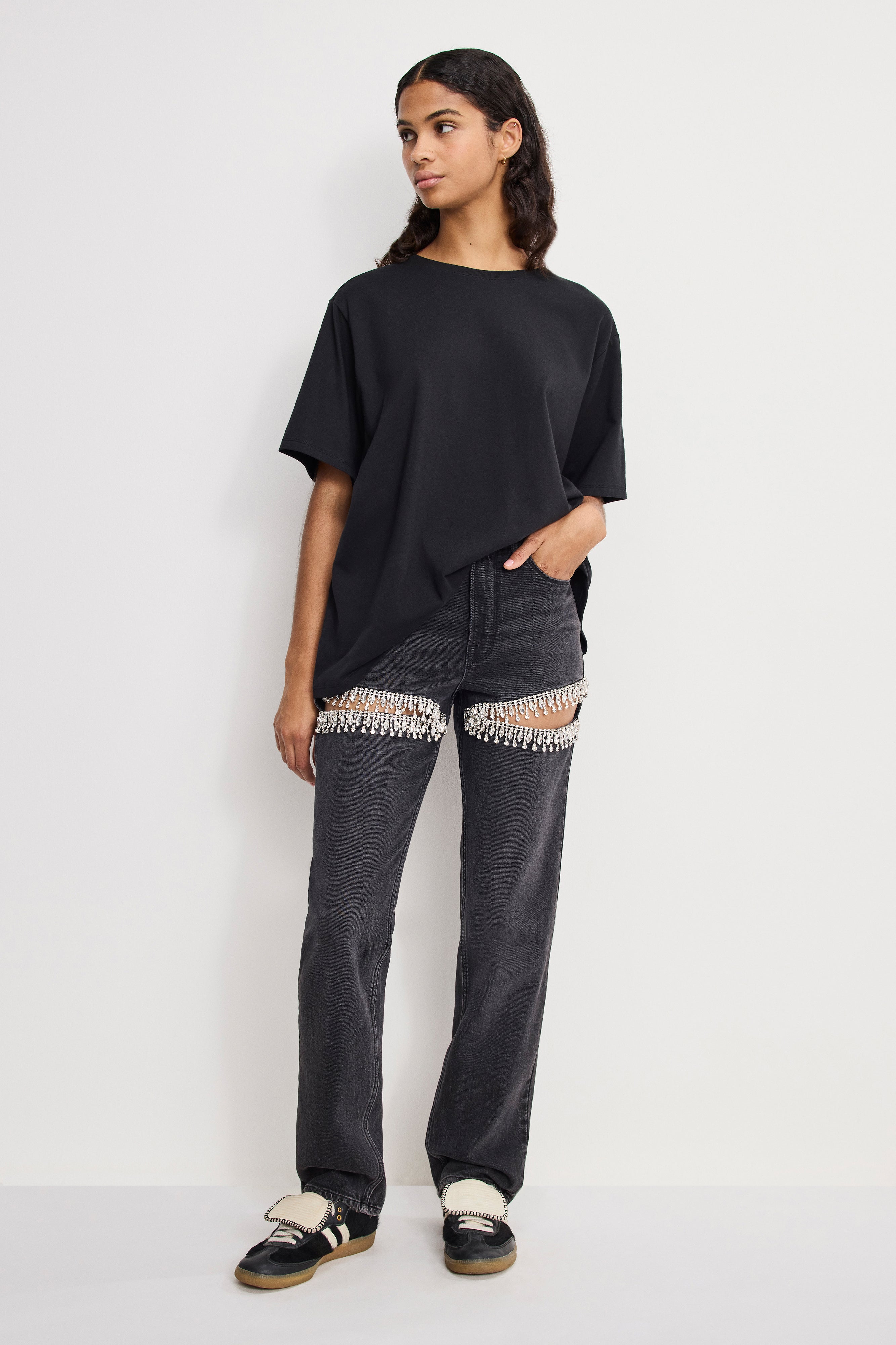 GOOD ICON STRAIGHT DIAMOND JEANS | BLACK376