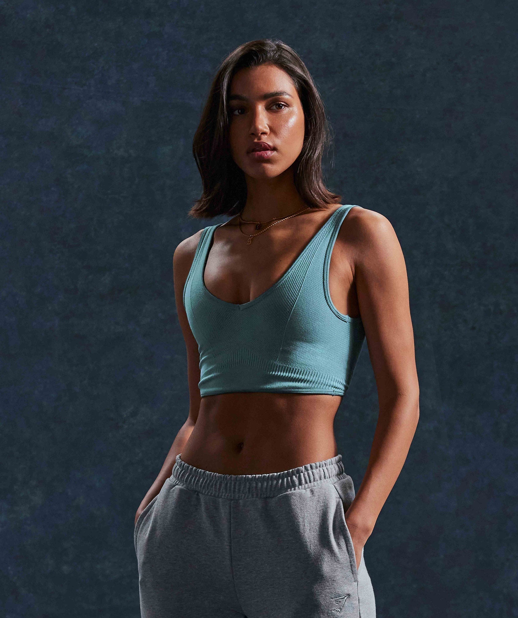 Gymshark Rest Day Seamless Bralette - Blue