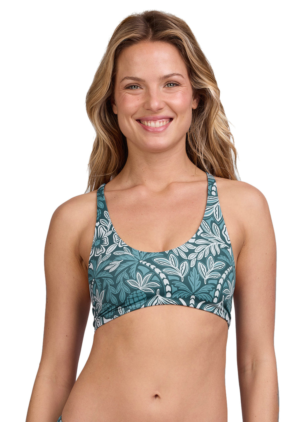 JOLYN Women's Blake Shorebreak Tie-Back Bikini Top
