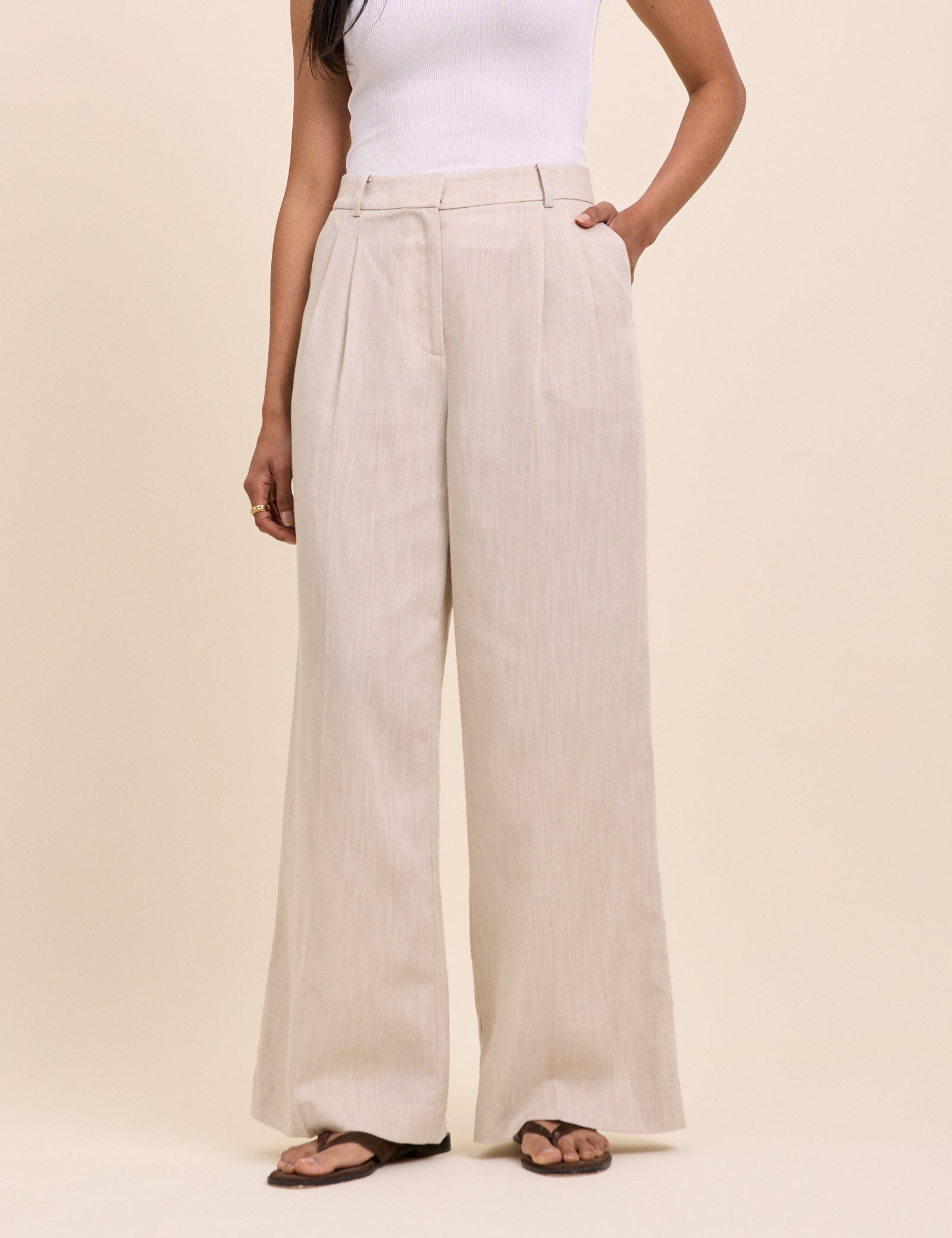 Stone Jax Wide Leg Trousers