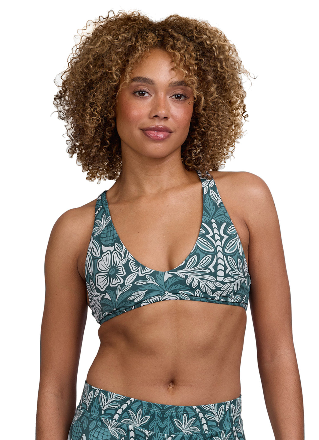 JOLYN Women's Doris Shorebreak Racerback Bikini Top