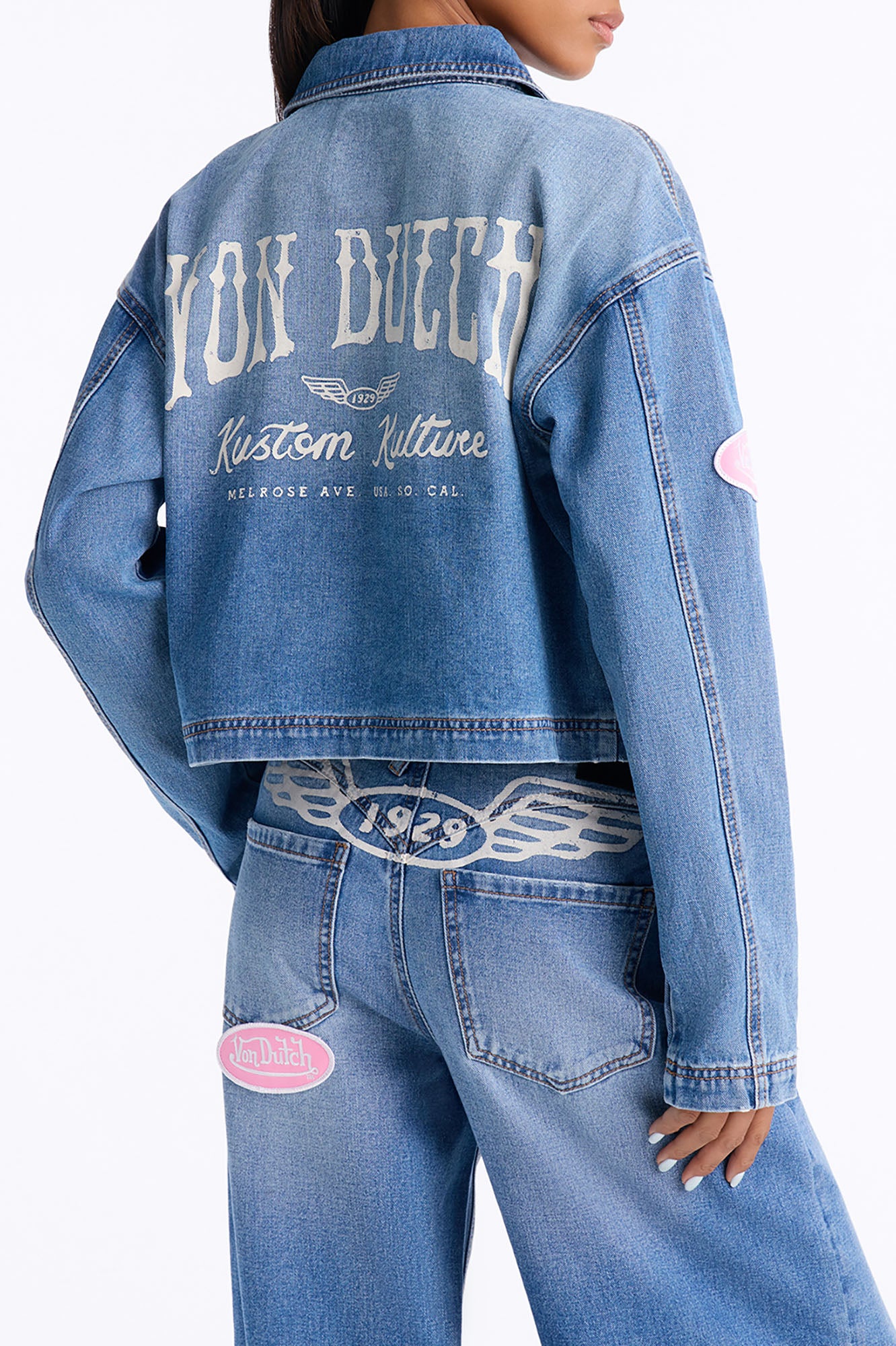 Von Dutch OG Denim Workwear Jacket - Medium Wash