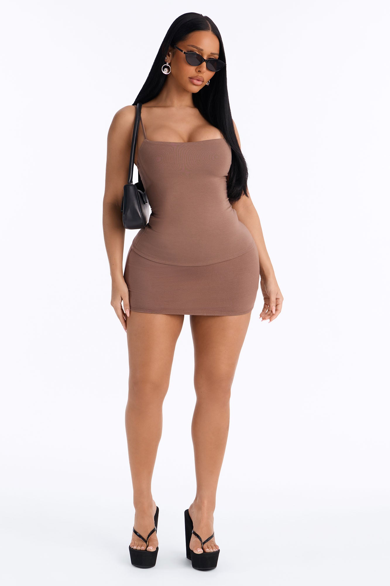 Maddie Premium Modal Micro Mini Skort - Sand