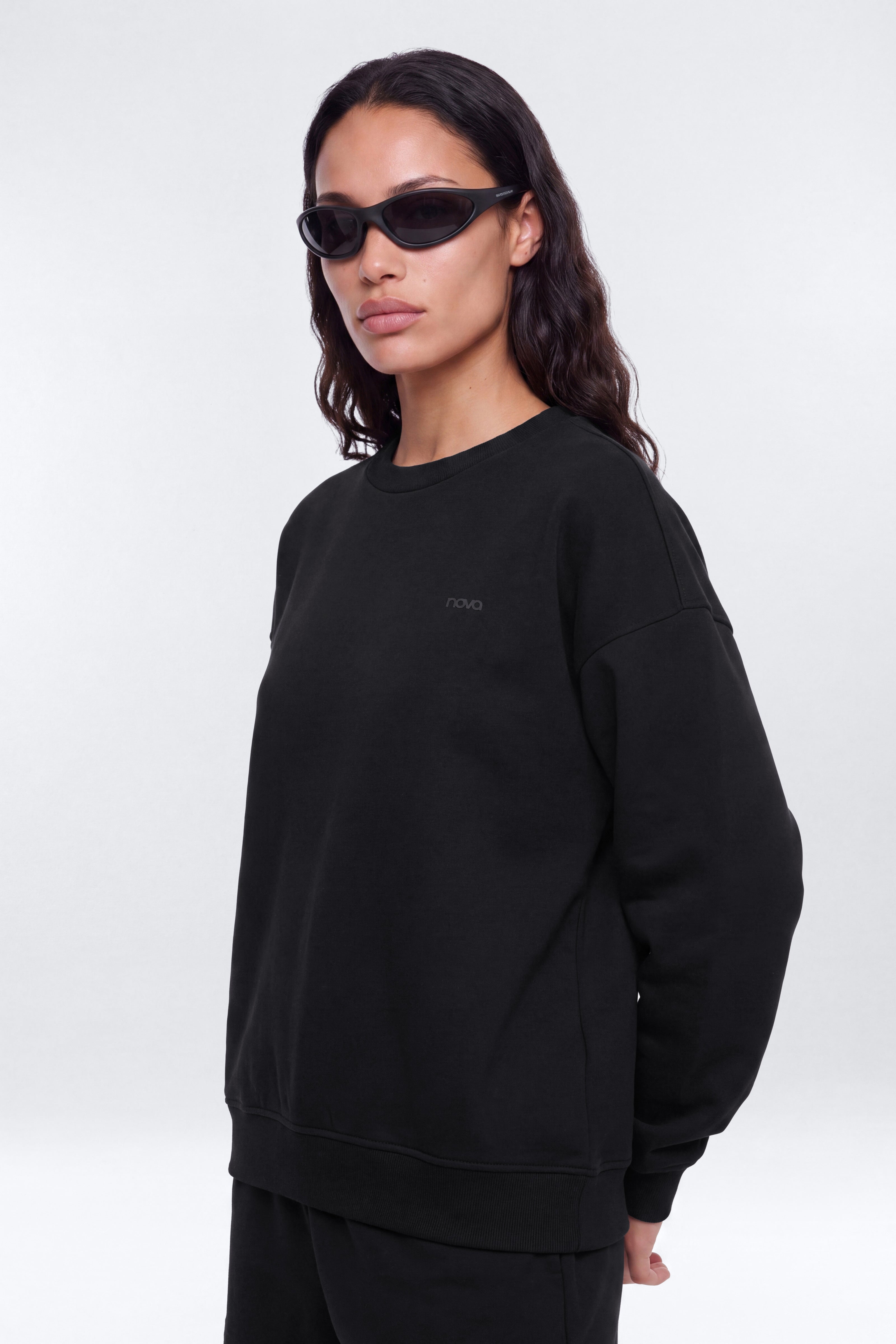 CoreFleece Essential Crewneck Sweatshirt - Rich Black