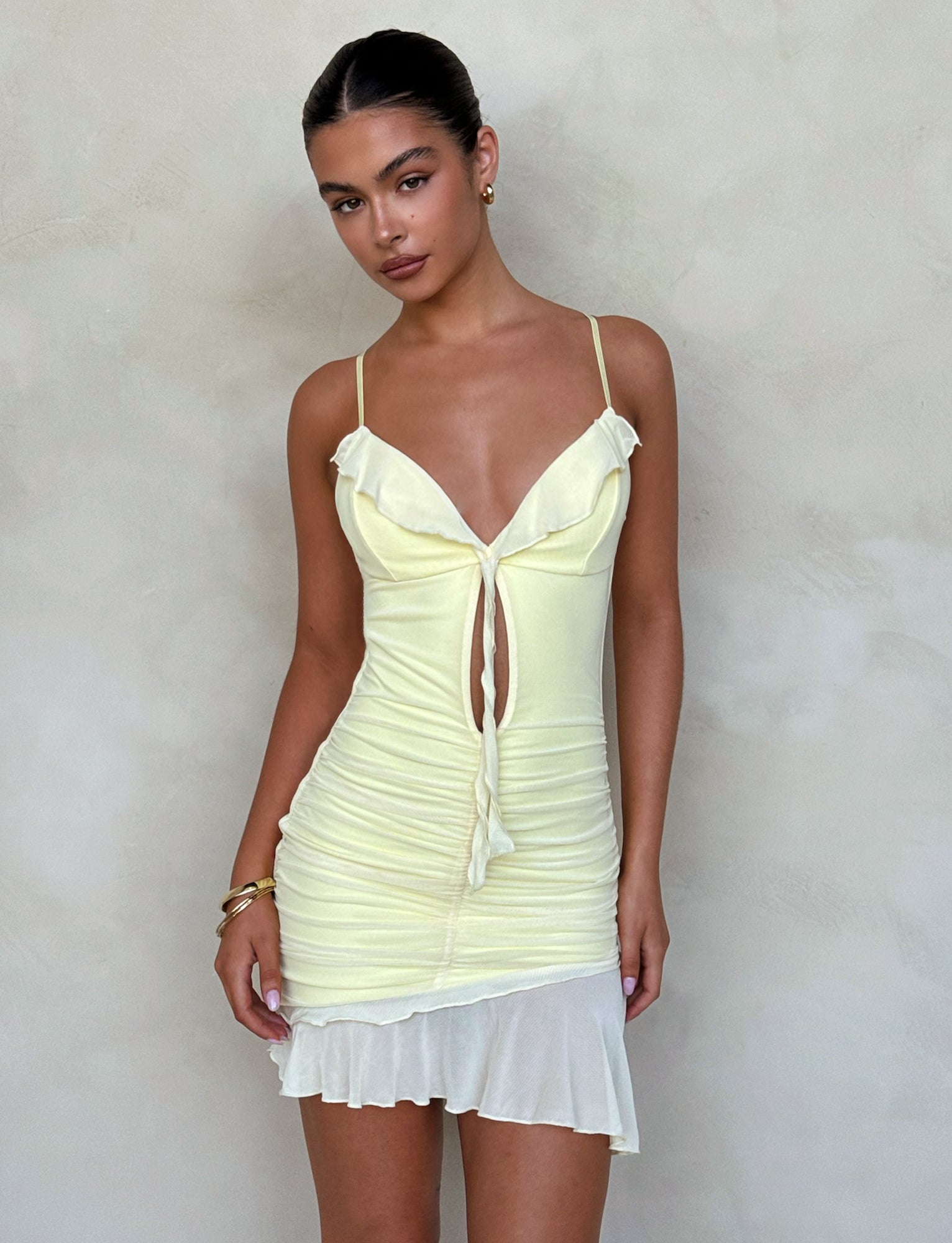 CARLY DRESS - YELLOW : LEMON
