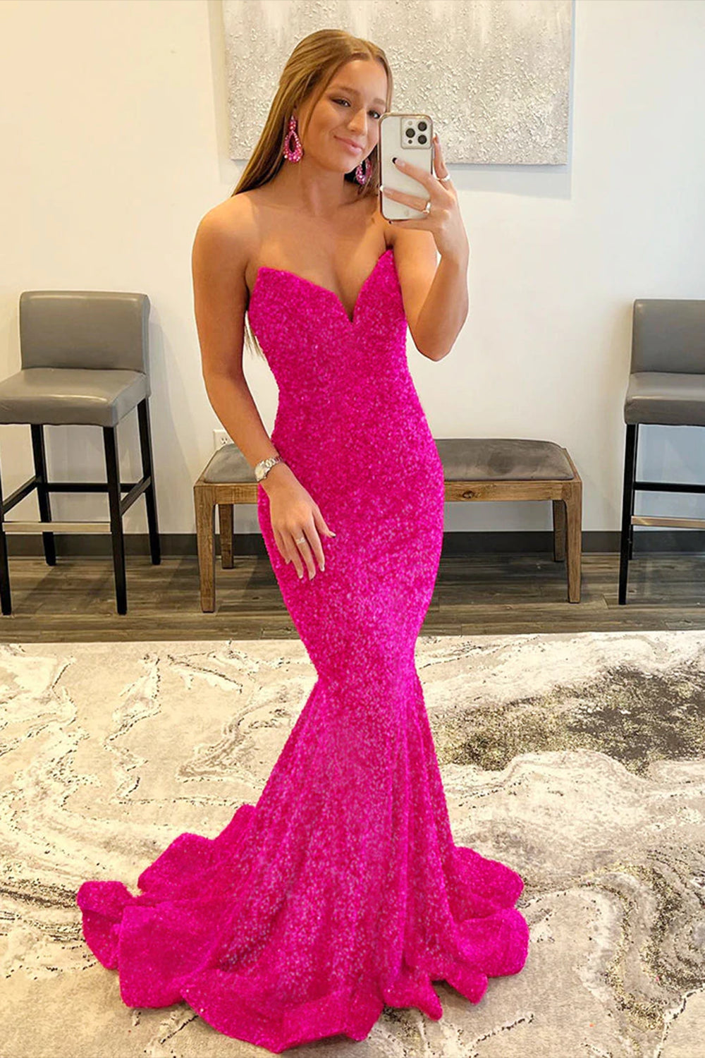 Sweetheart Prom Gown in Pink