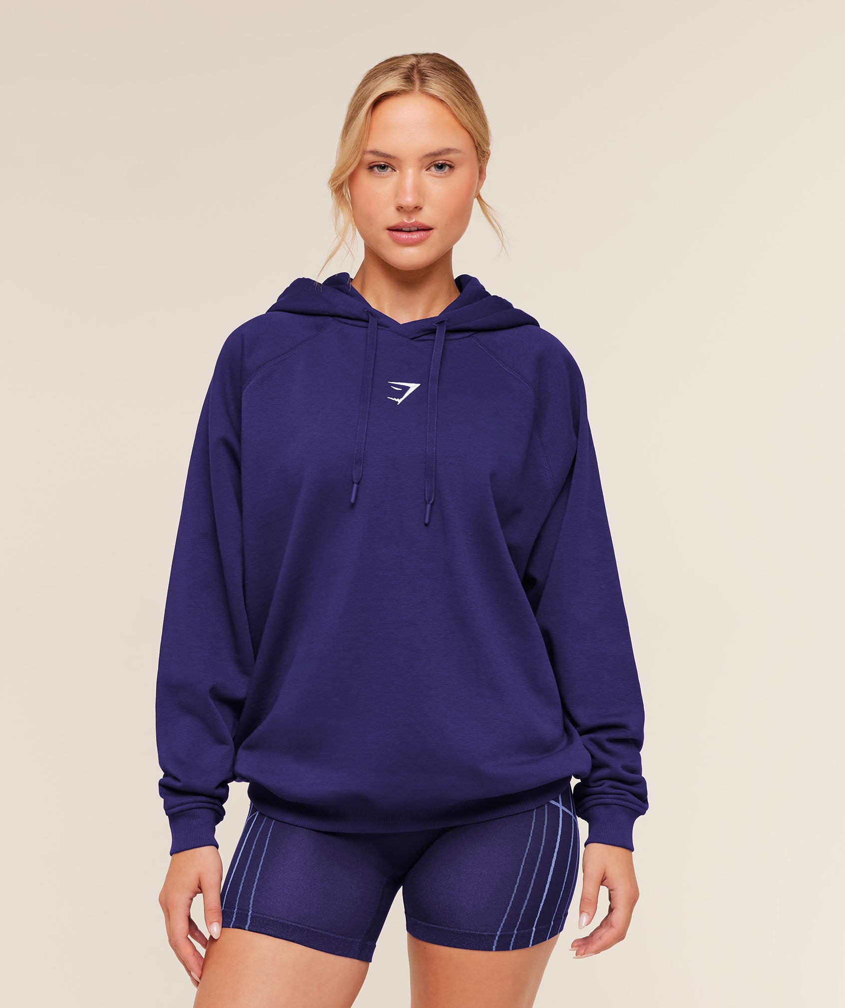 Gymshark Training Oversized Fleece Hoodie - Indigo Purple