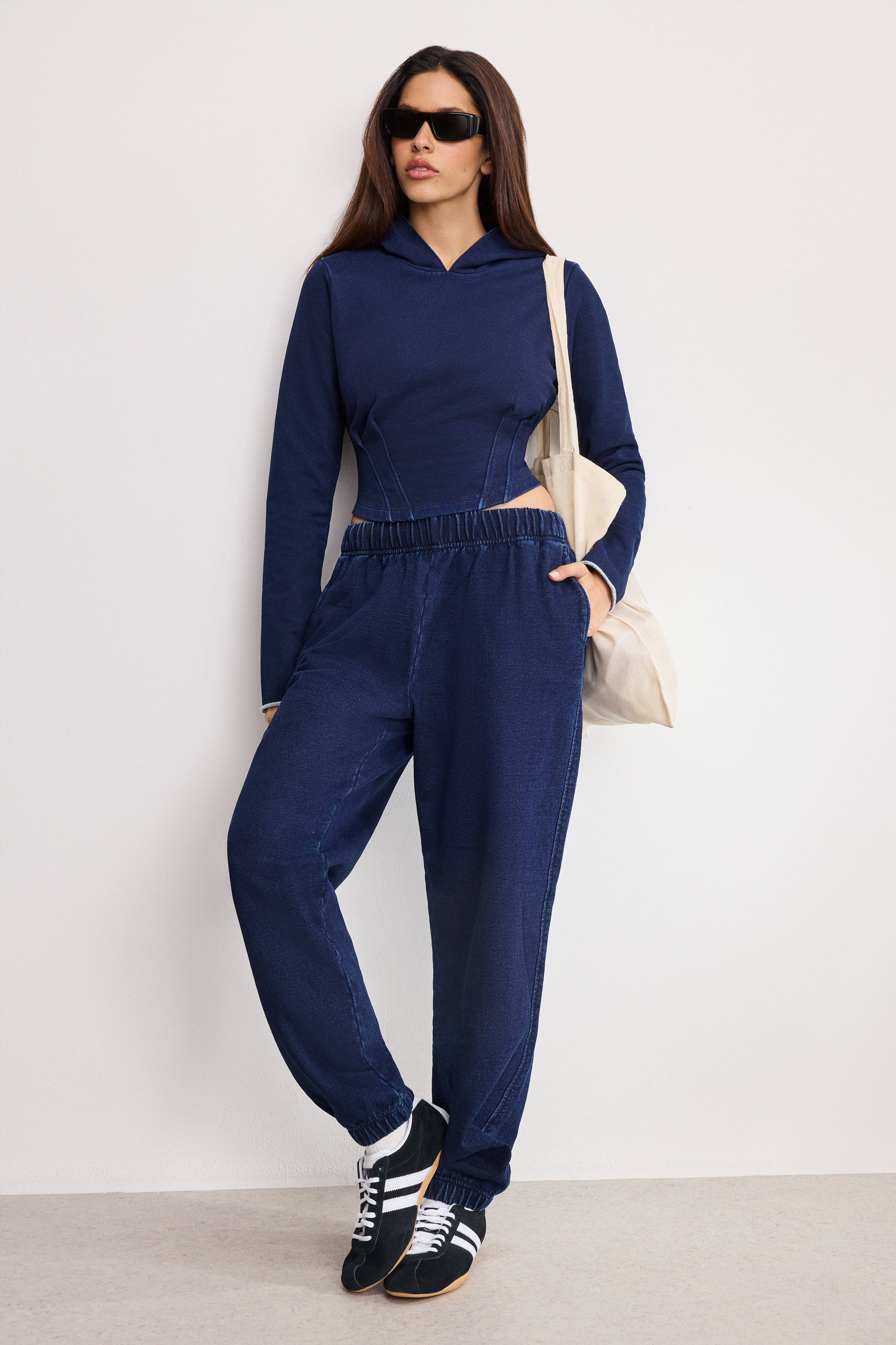 JEANIUS CORSET HOODIE | INDIGO1029
