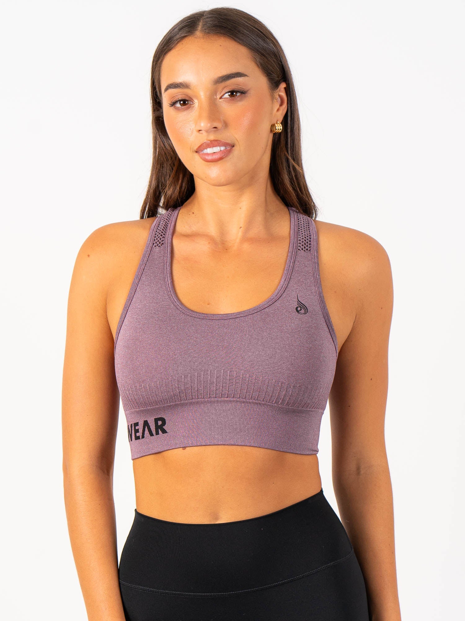 Seamless Staples Sports Bra - Purple Marl