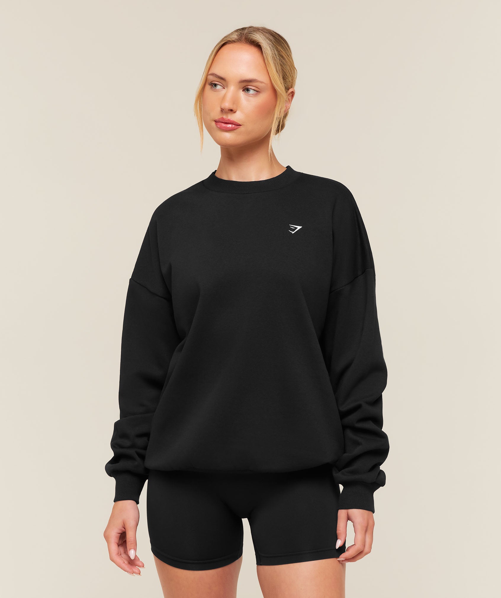 Gymshark Training Oversized Fleece Sweatshirt - Black