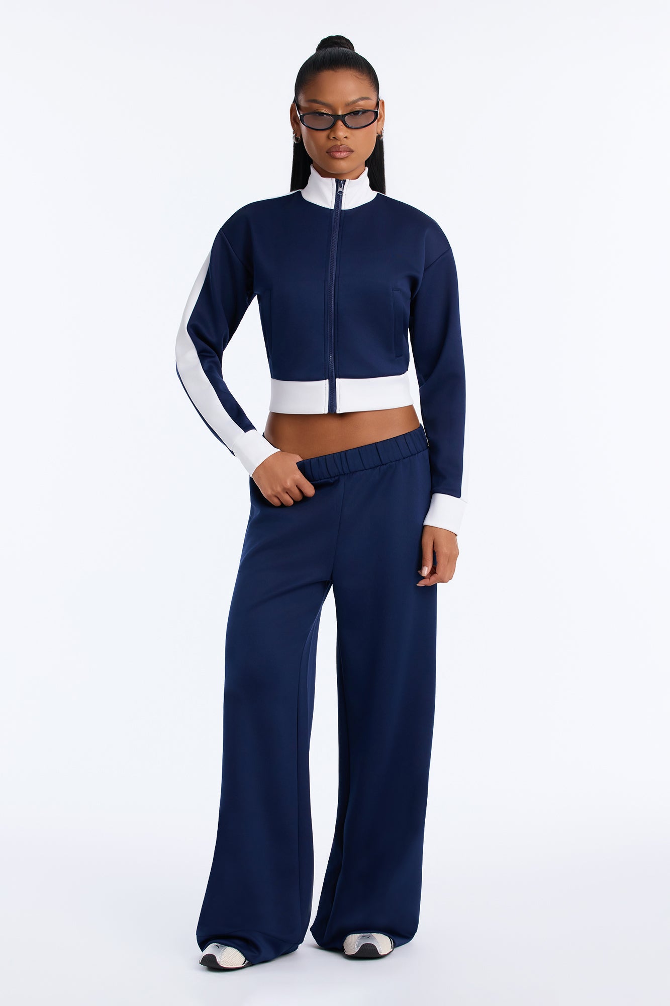 Dream State Scuba Pant Set - Navy