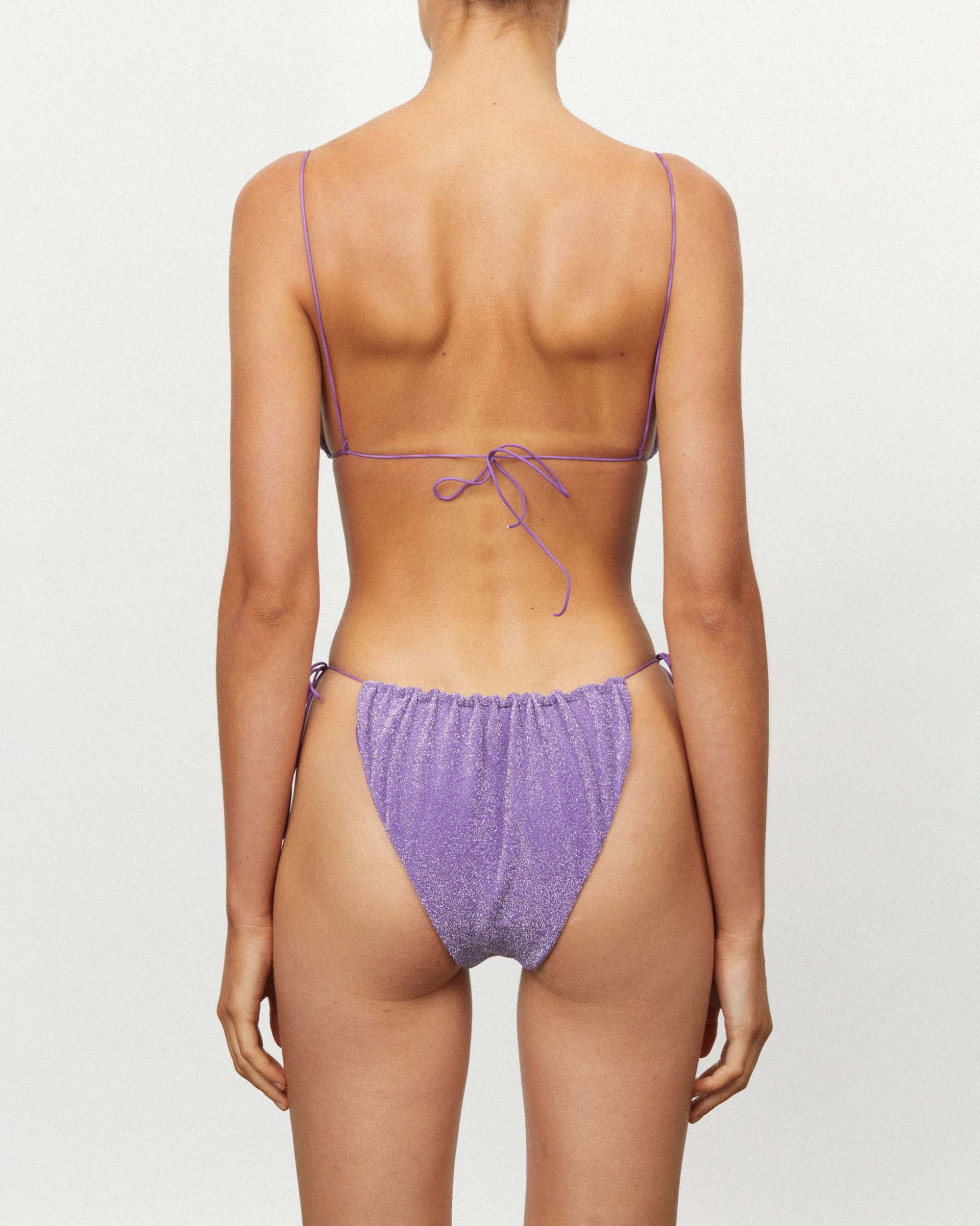 It's Now Cool Violet Lurex The Gather Tie Up Pant