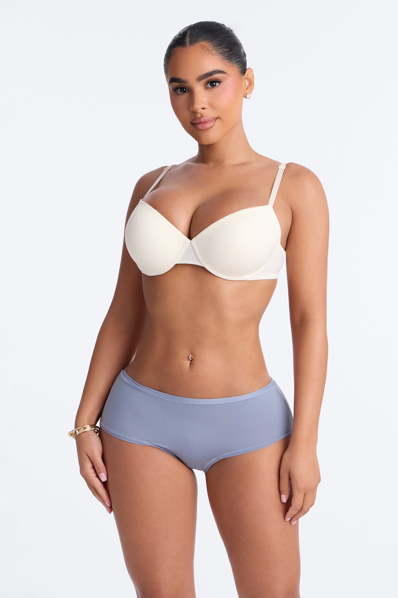 Fits Everybody Microfiber Hipster Cheeky Panty - Slate Blue