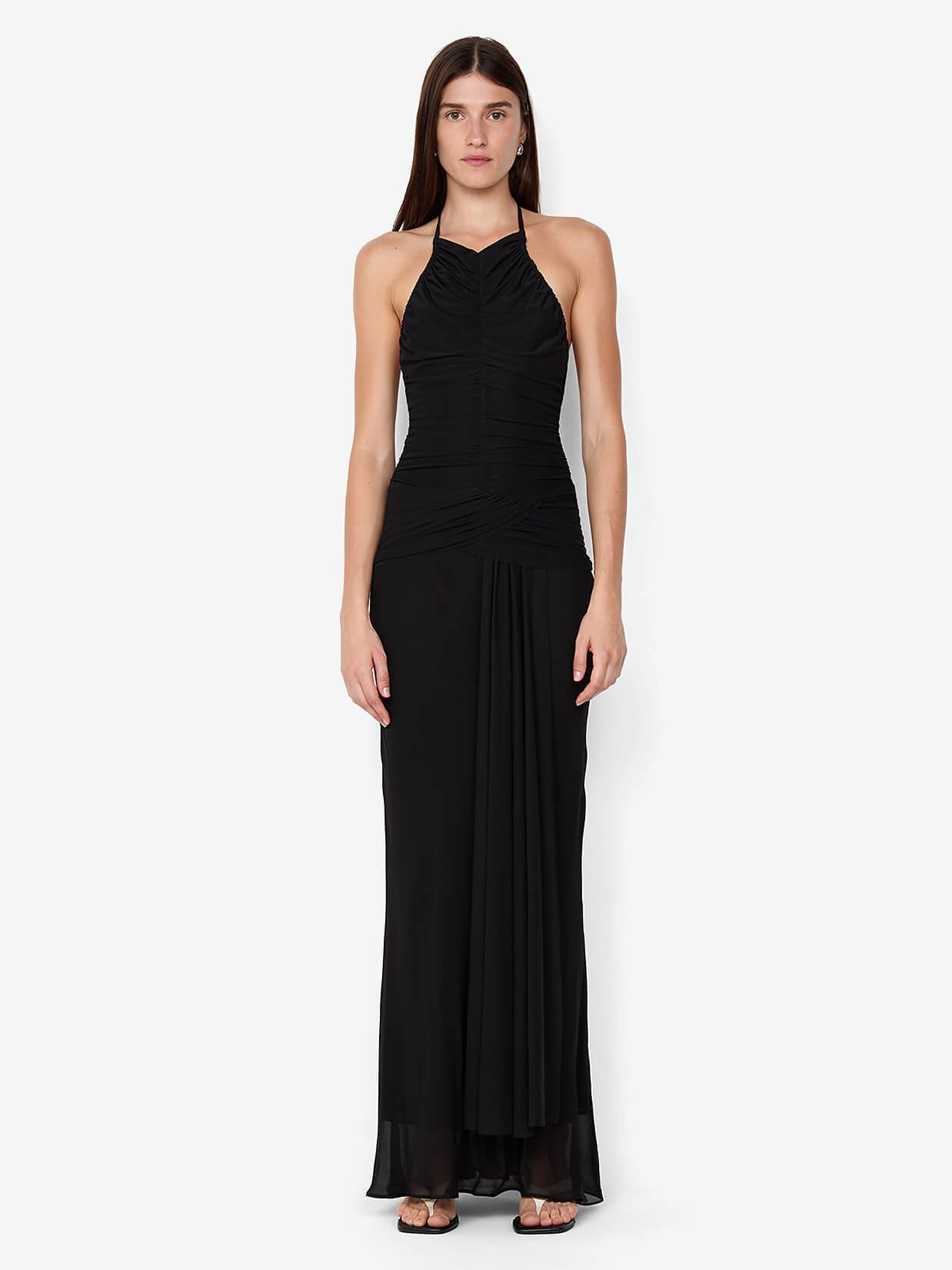 DELILAH HALTER MAXI DRESS - BLACK