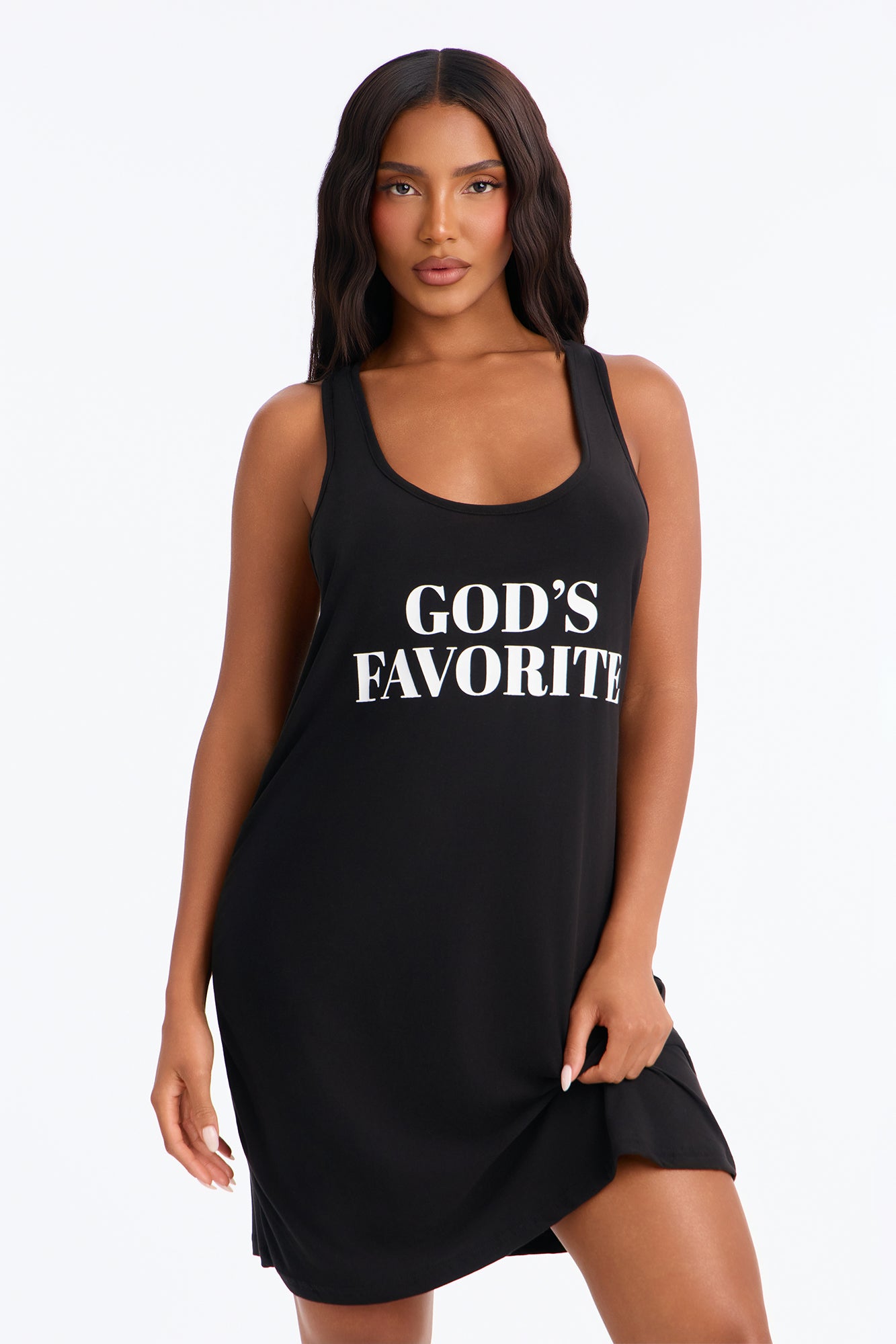 God's Favorite PJ Sleep Dress - Black