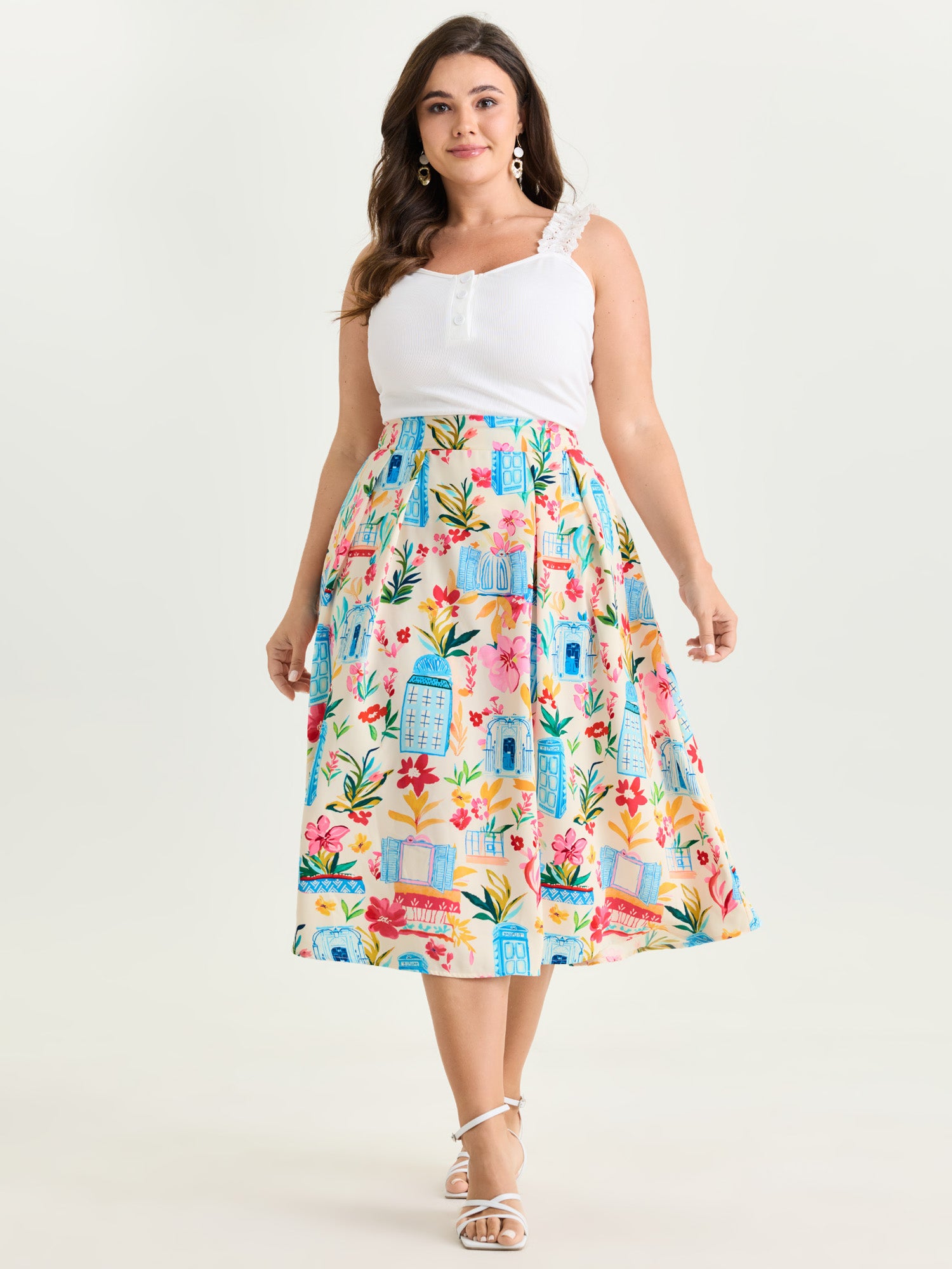 Summer Breeze Pleated Maxi Skirt