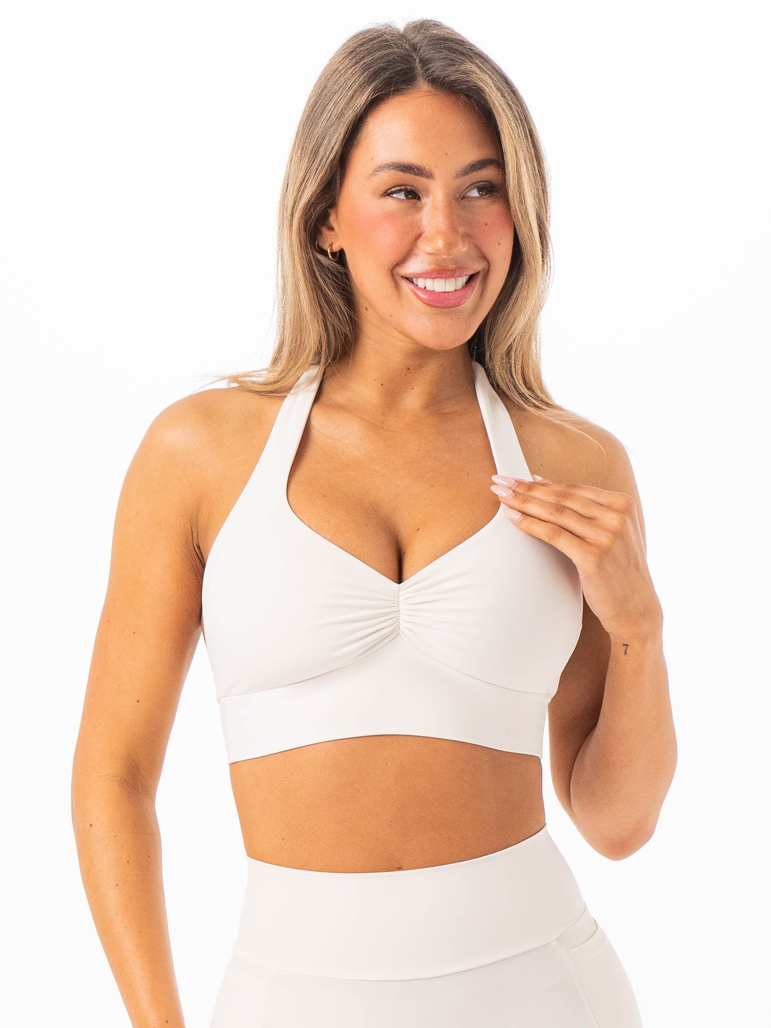 NKD Scrunch Halter Bra - Vanilla