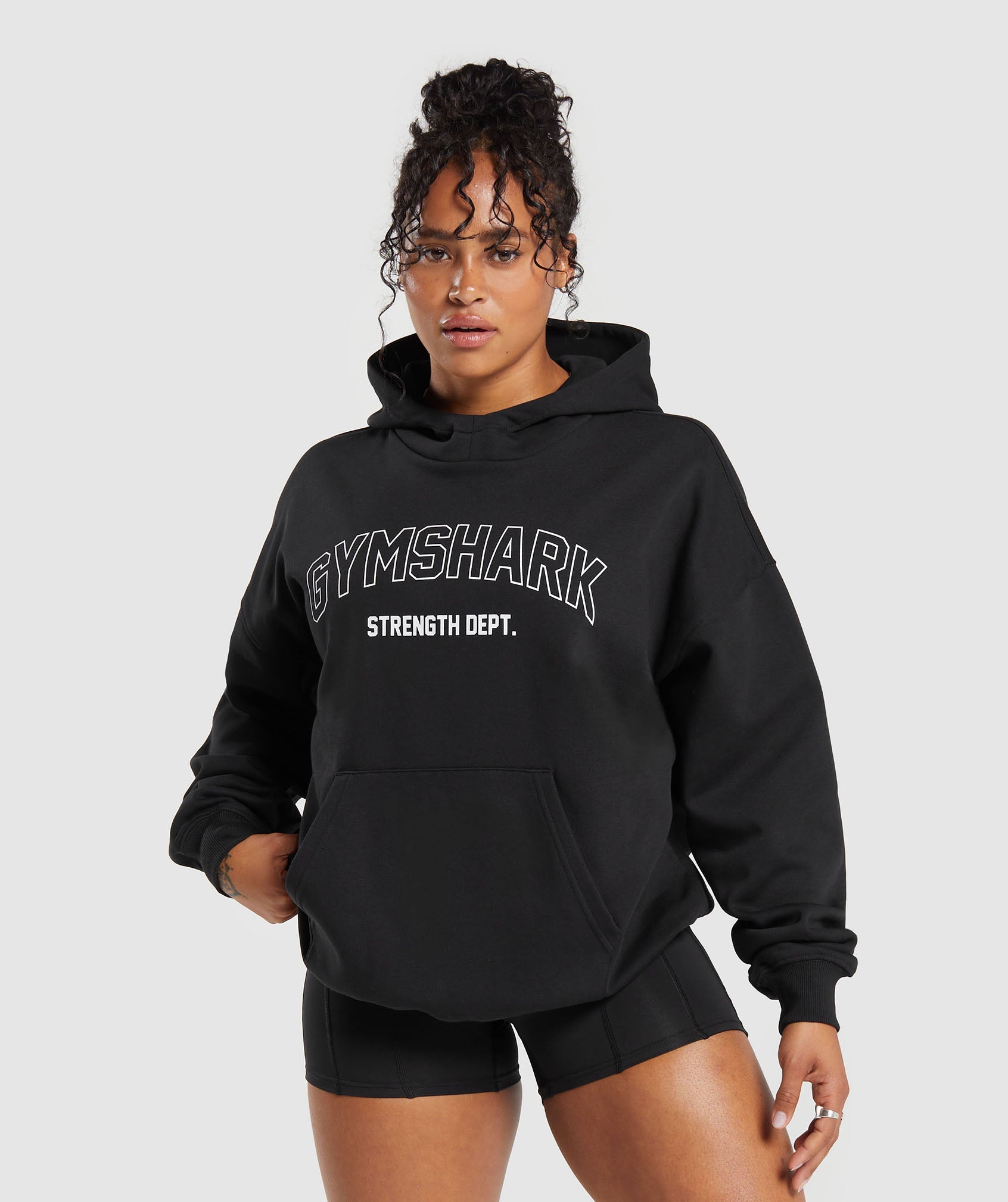 Gymshark Strength Department Oversized Hoodie - Black