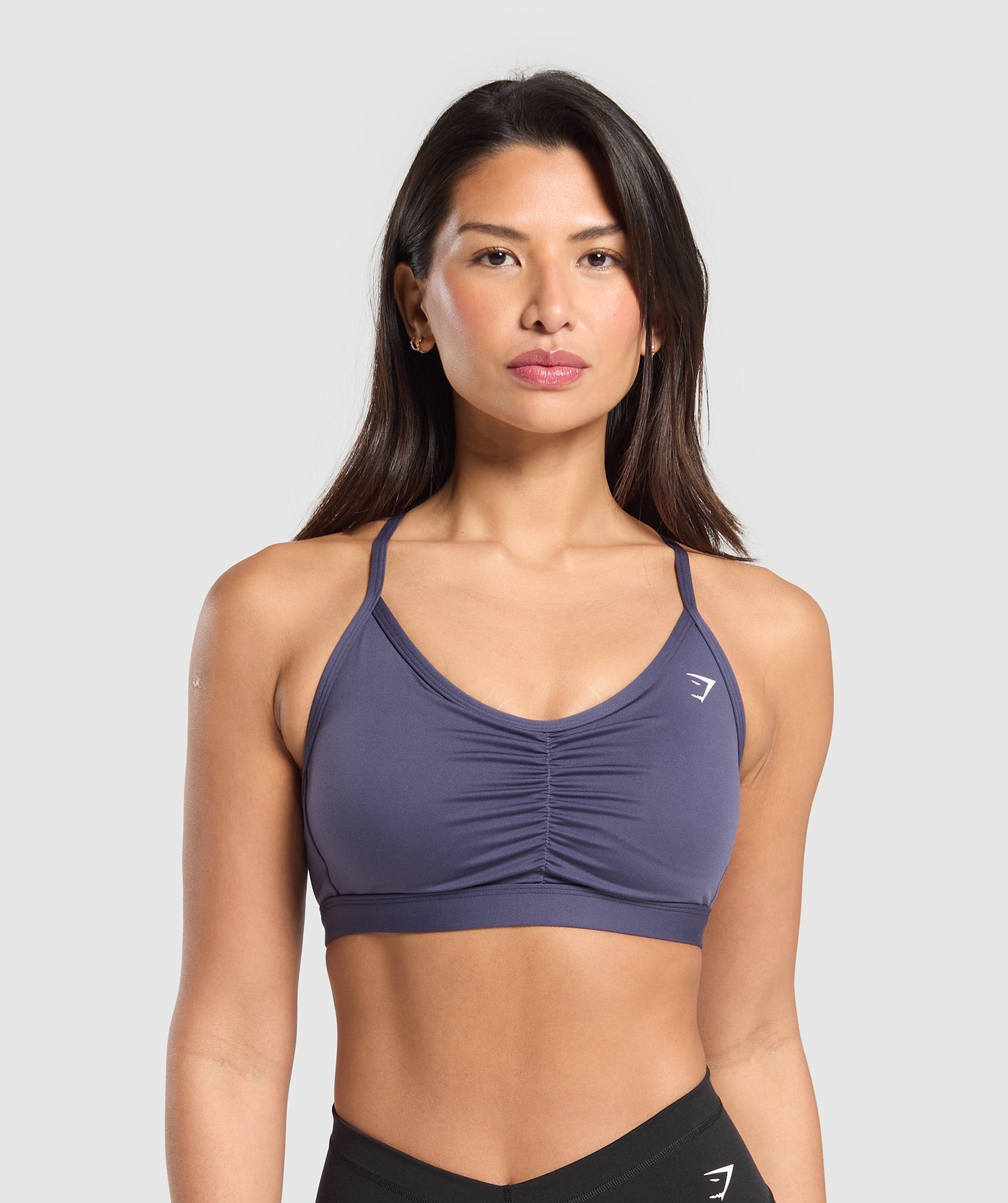 Gymshark Ruched Sports Bra - Weighted Purple