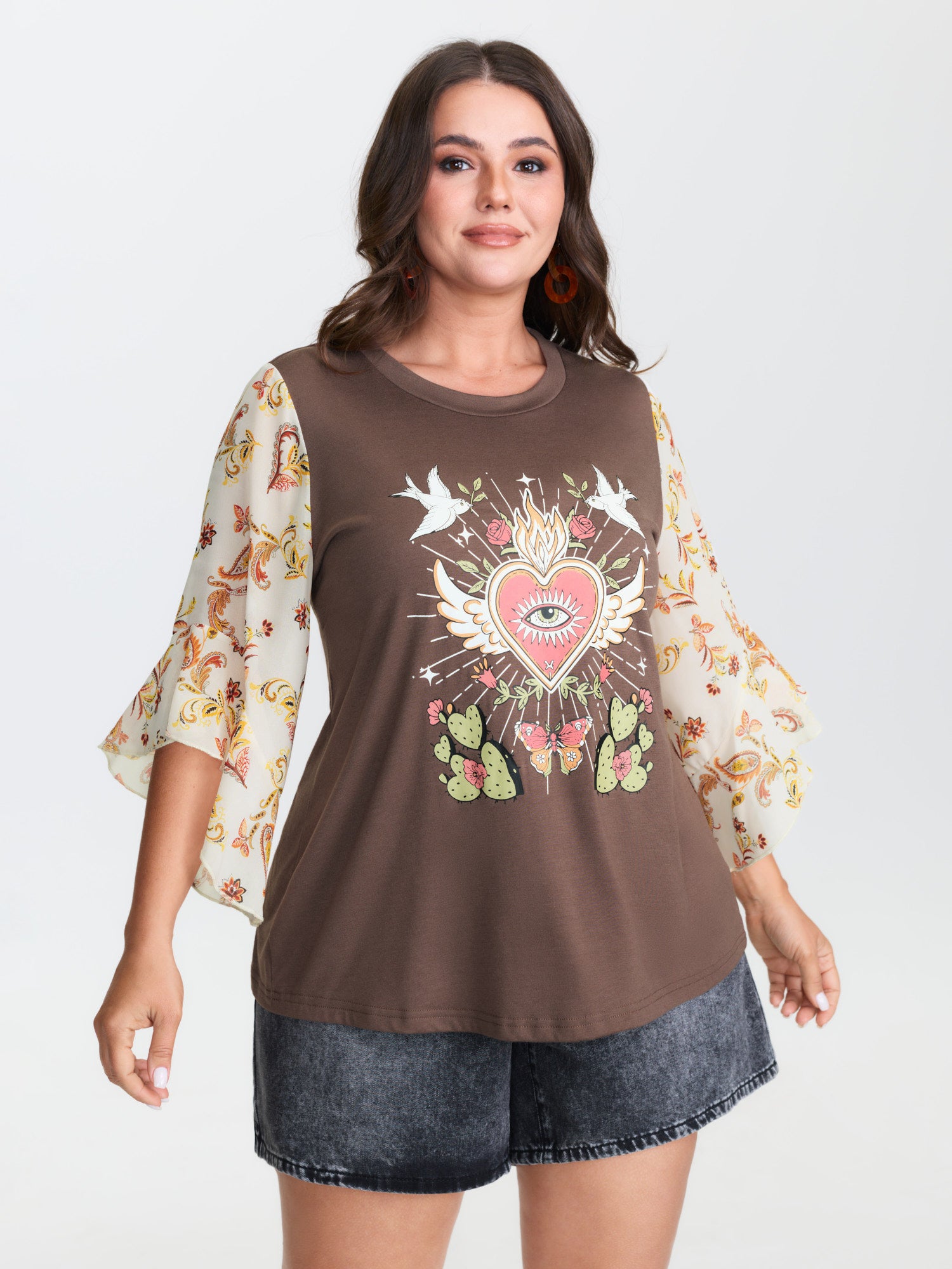 Supersoft Romantic Color Contrast T-Shirt