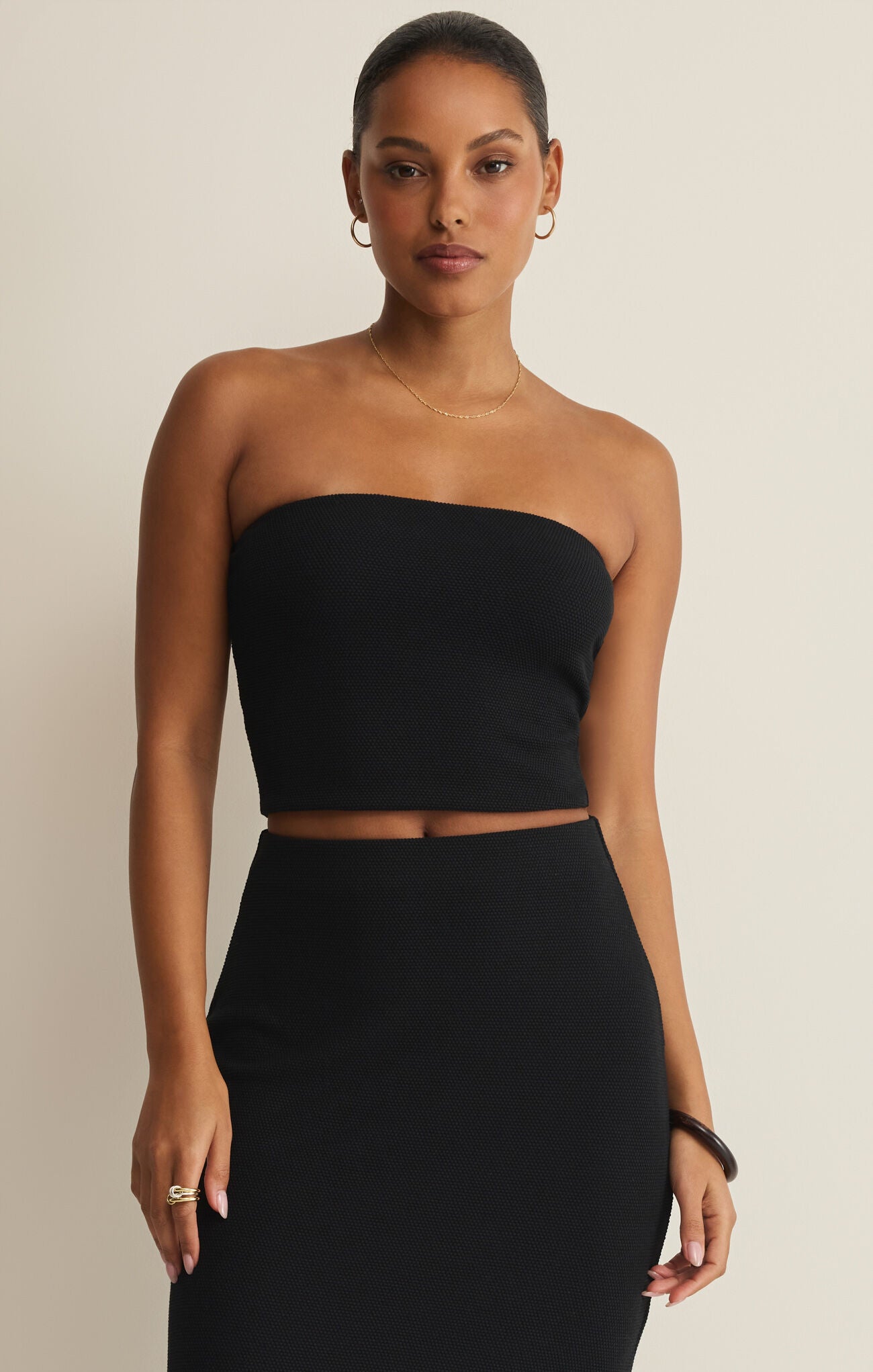 Z Supply Black Caffari Tube Top