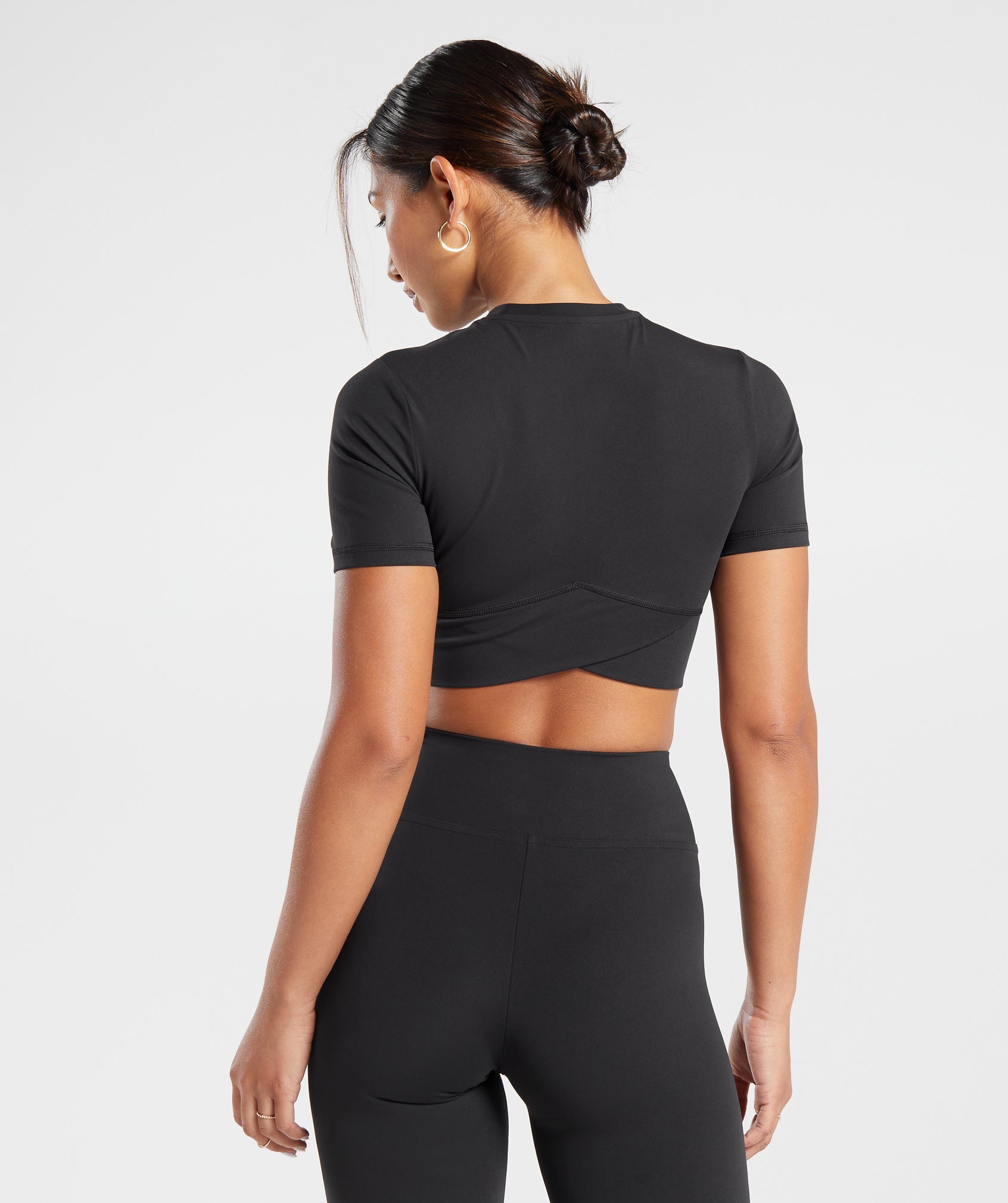 Gymshark Crossover Crop Top - Black