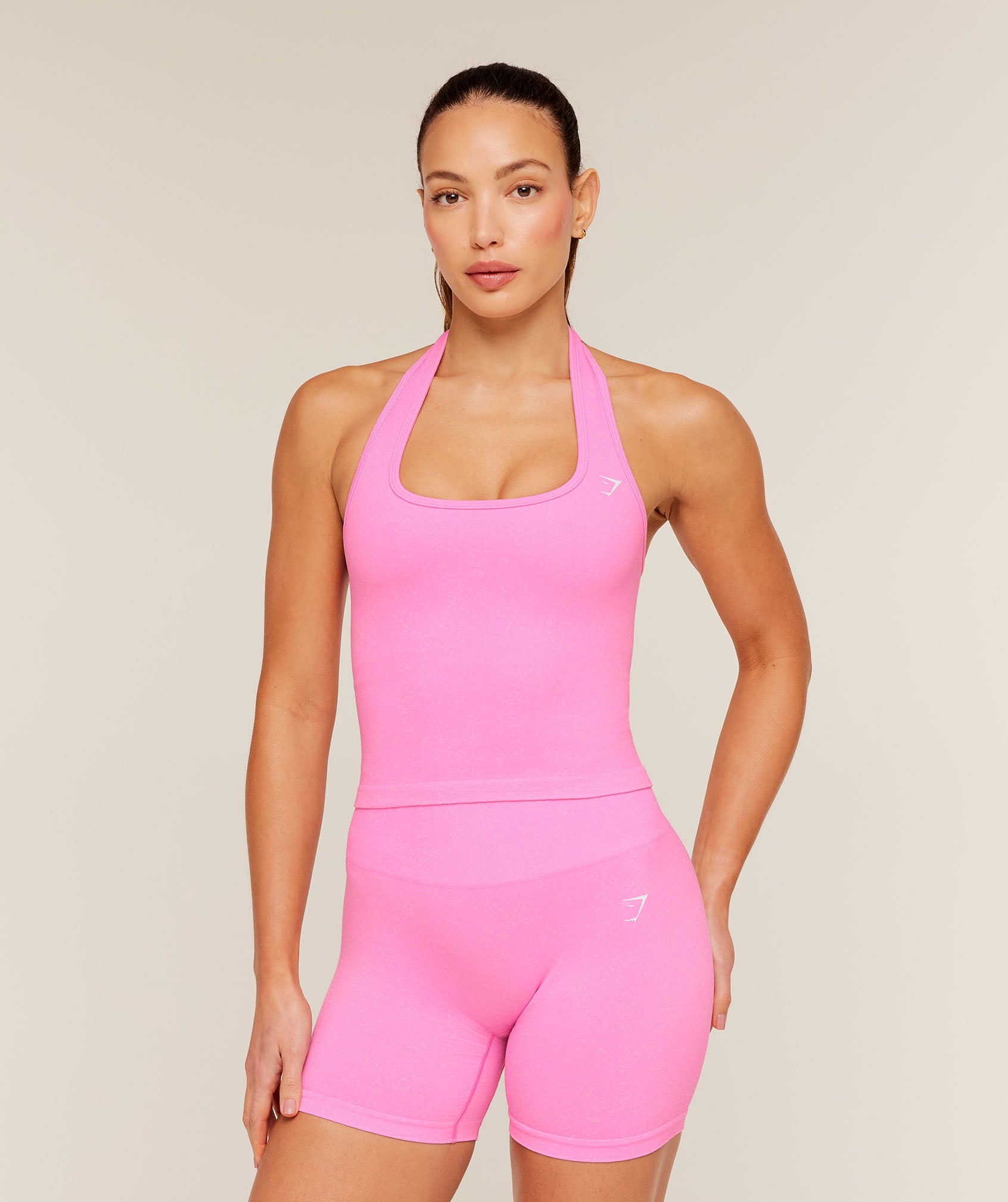 Gymshark Adapt Fleck x Whitney Tank With Shelf - Focus Pink/Tinted White