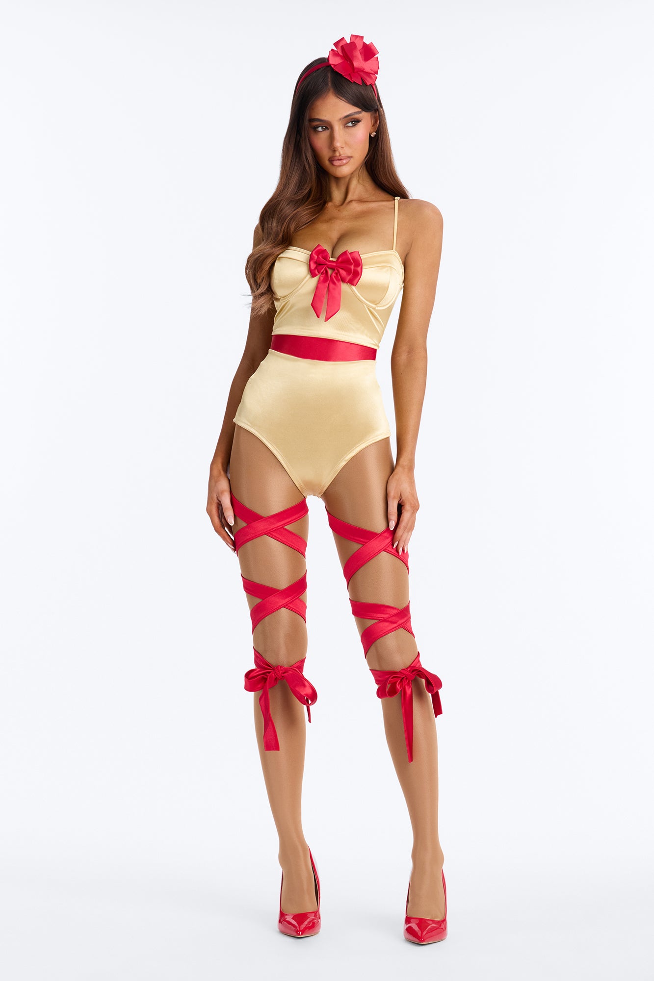 Gifted Temptation 3 Piece Costume Set - Nude/combo