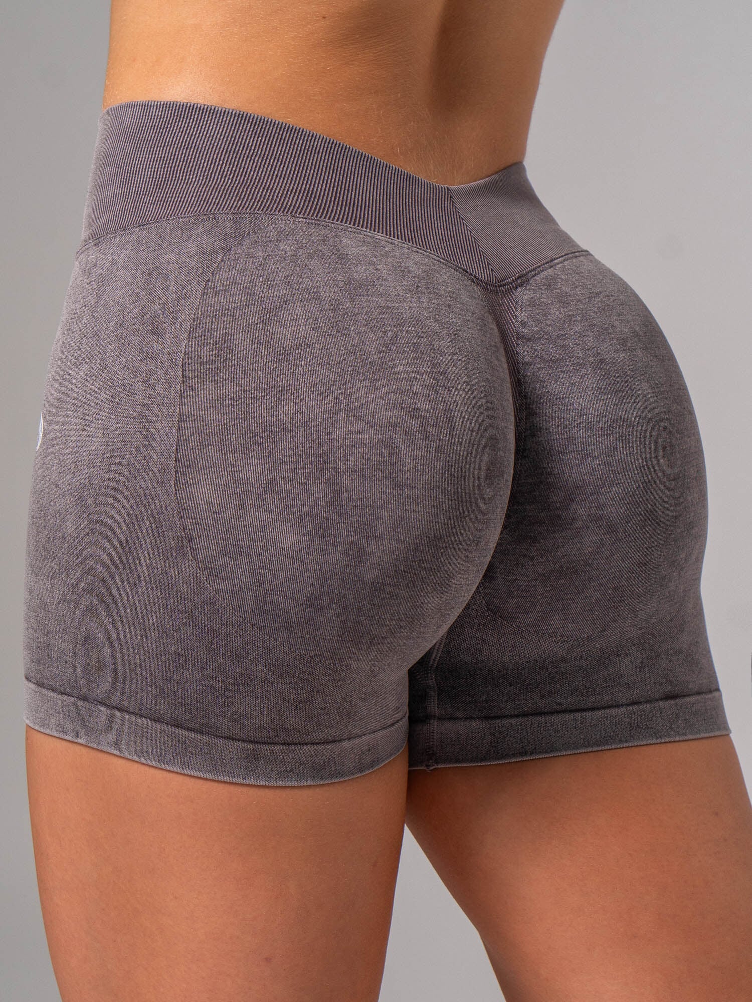Stonewash Seamless V Back Shorts - Cocoa