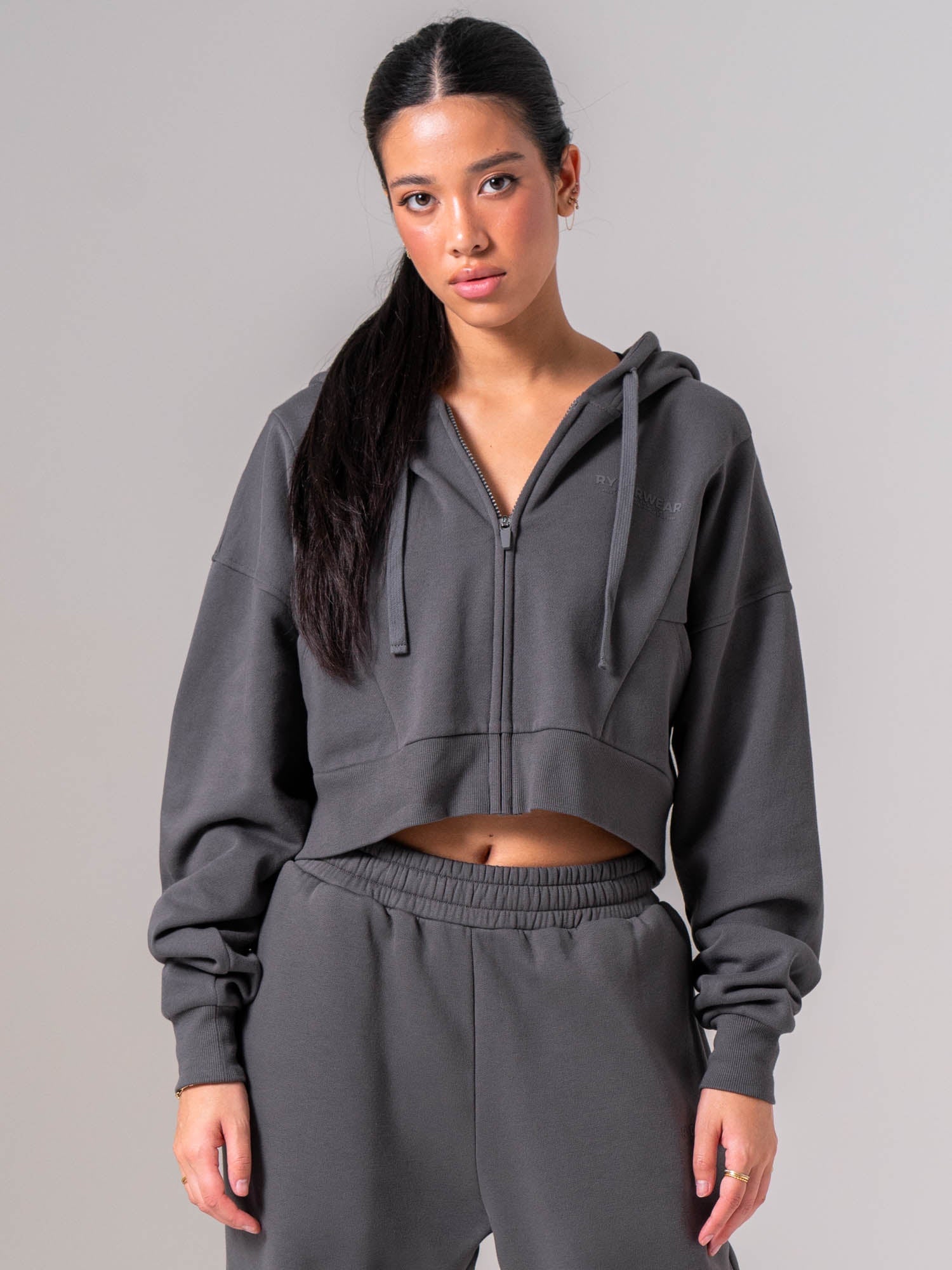 Womens Track Jacket - Charcoal