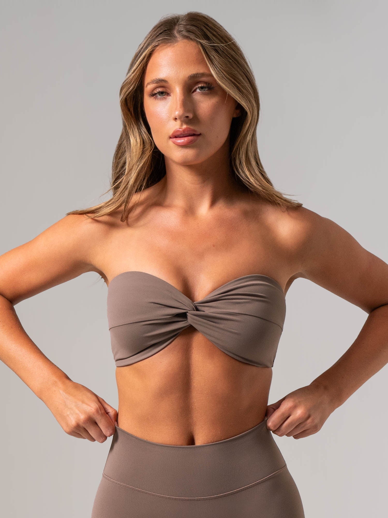 NKD Twist Front Bandeau - Cocoa