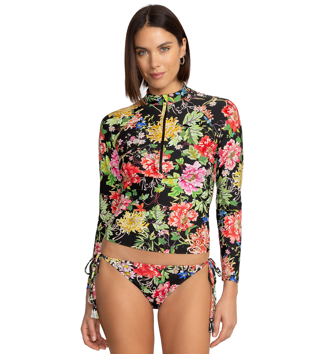 Johnny Was Women's Metalli Notte Long Sleeve Surf Shirt