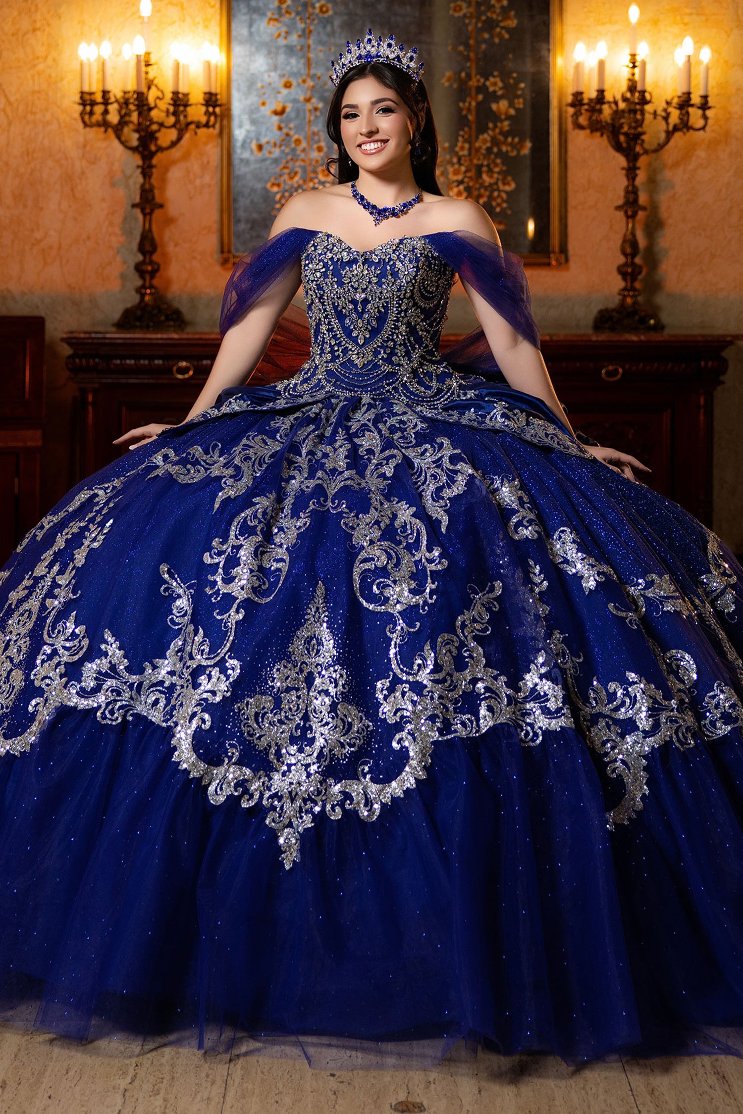 Vizcaya by Mori Lee 4080051 - Jeweled Strapless Quinceanera Gown