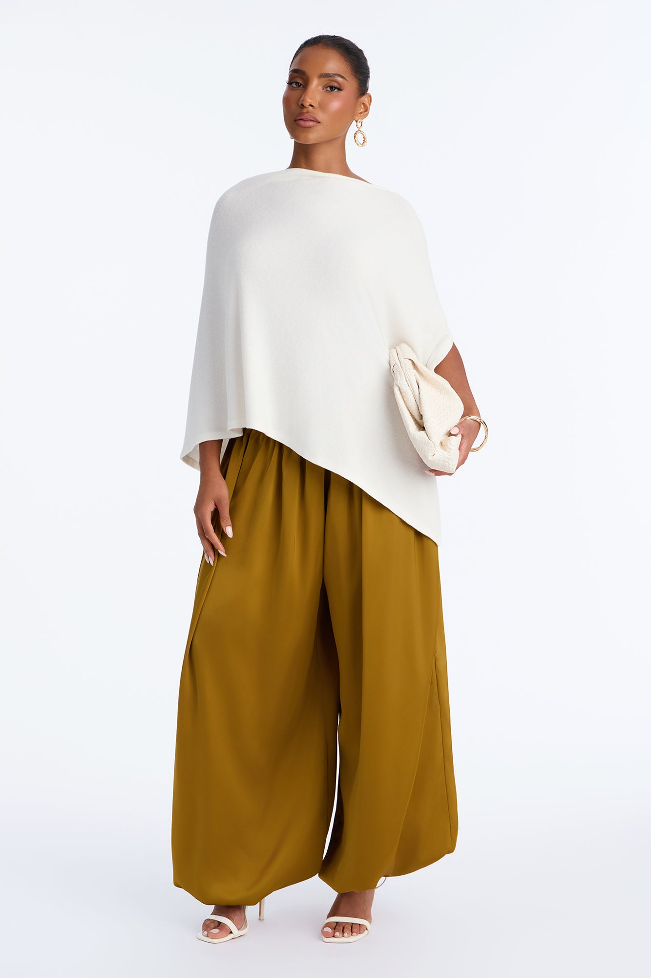 Amanza Satin Balloon Pant - Mustard