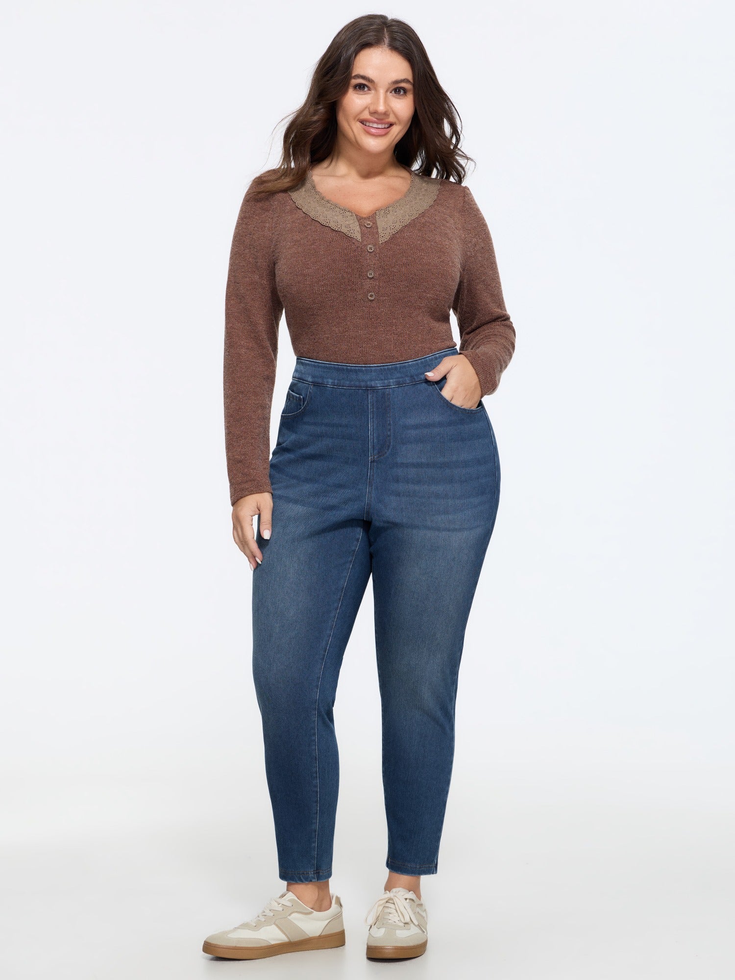 Stretchy Easy Pull-On Skinny Jeans