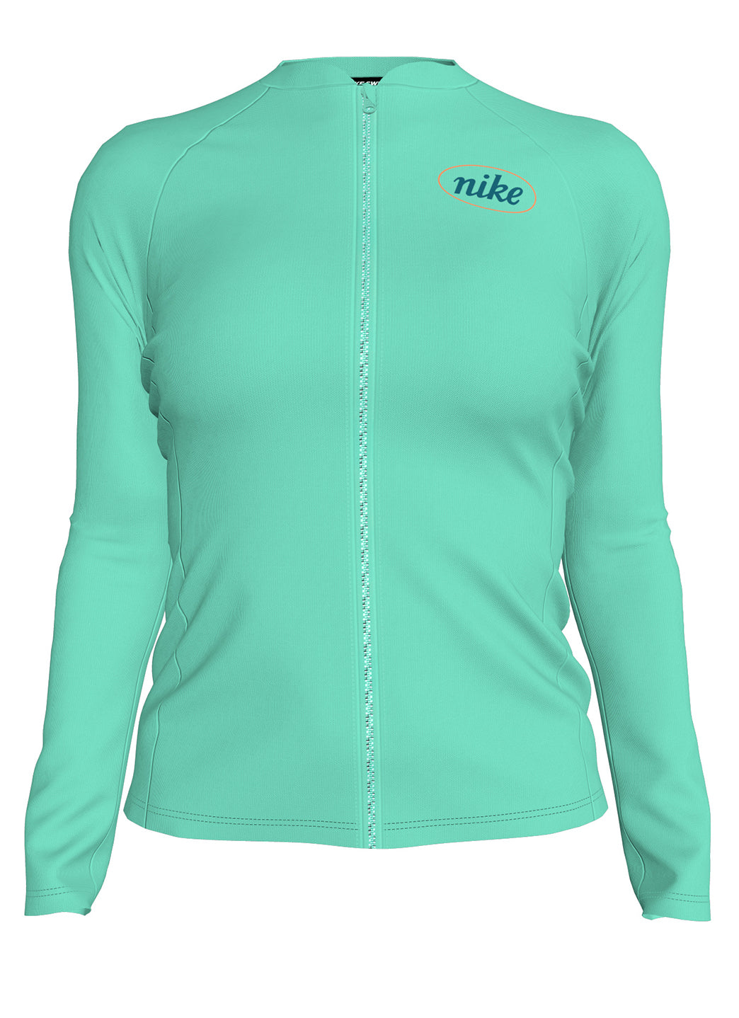 Nike Women's Long Sleeve Zip Hydro Rash Guard