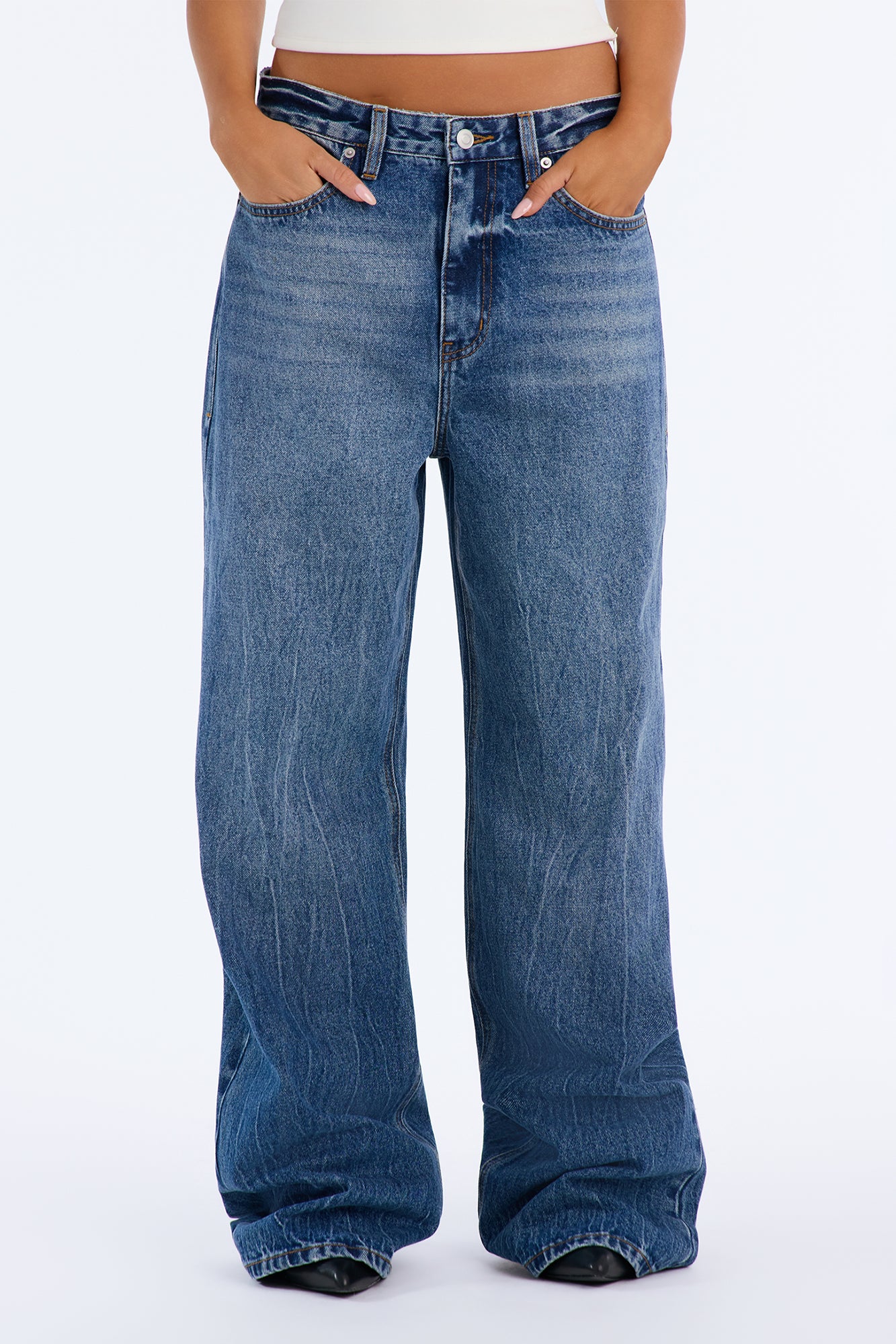 Back In My Game Baggy Jeans - Dark Wash