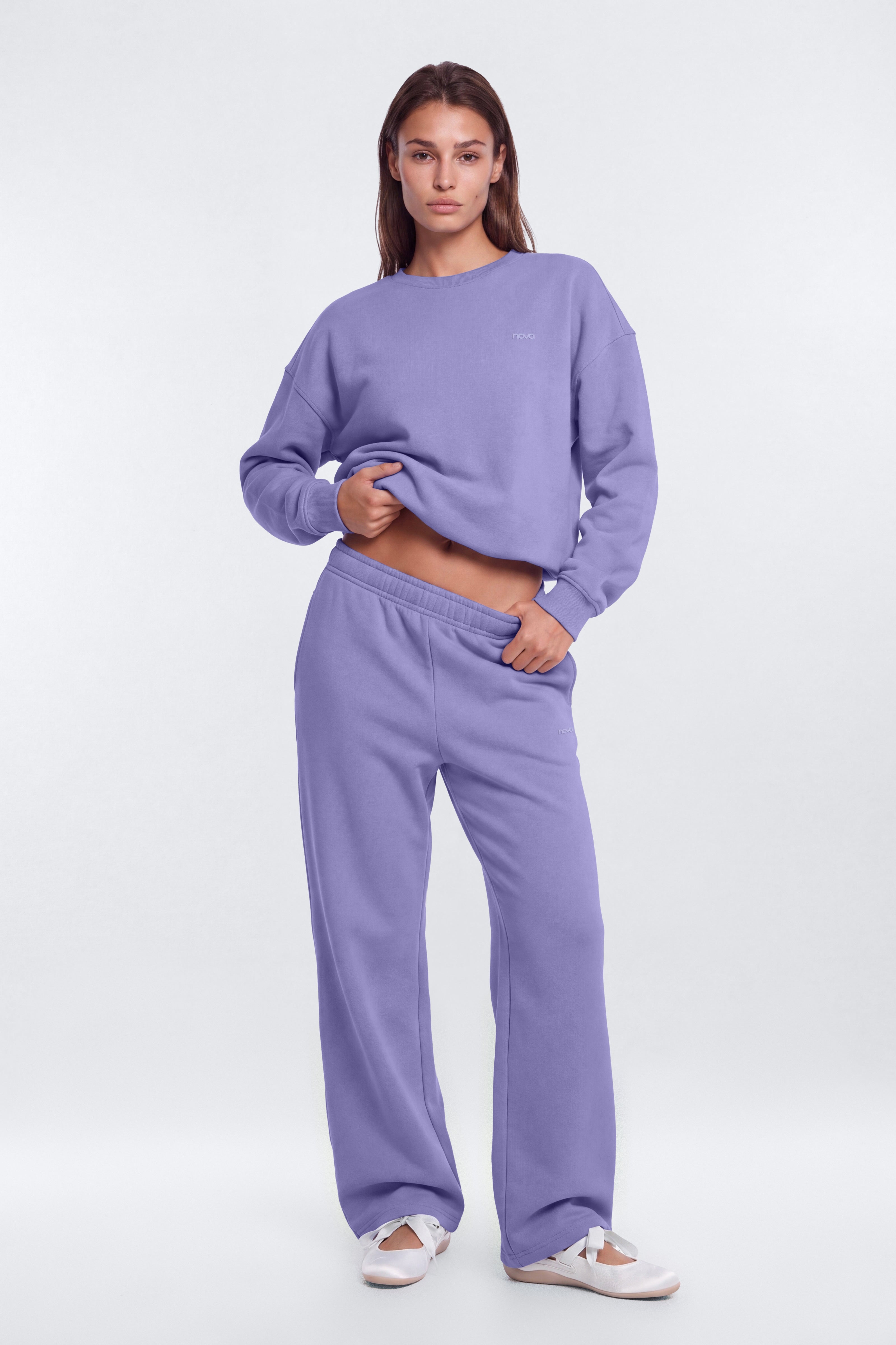 CoreFleece Essential Crewneck Sweatshirt - Midnight Orchid