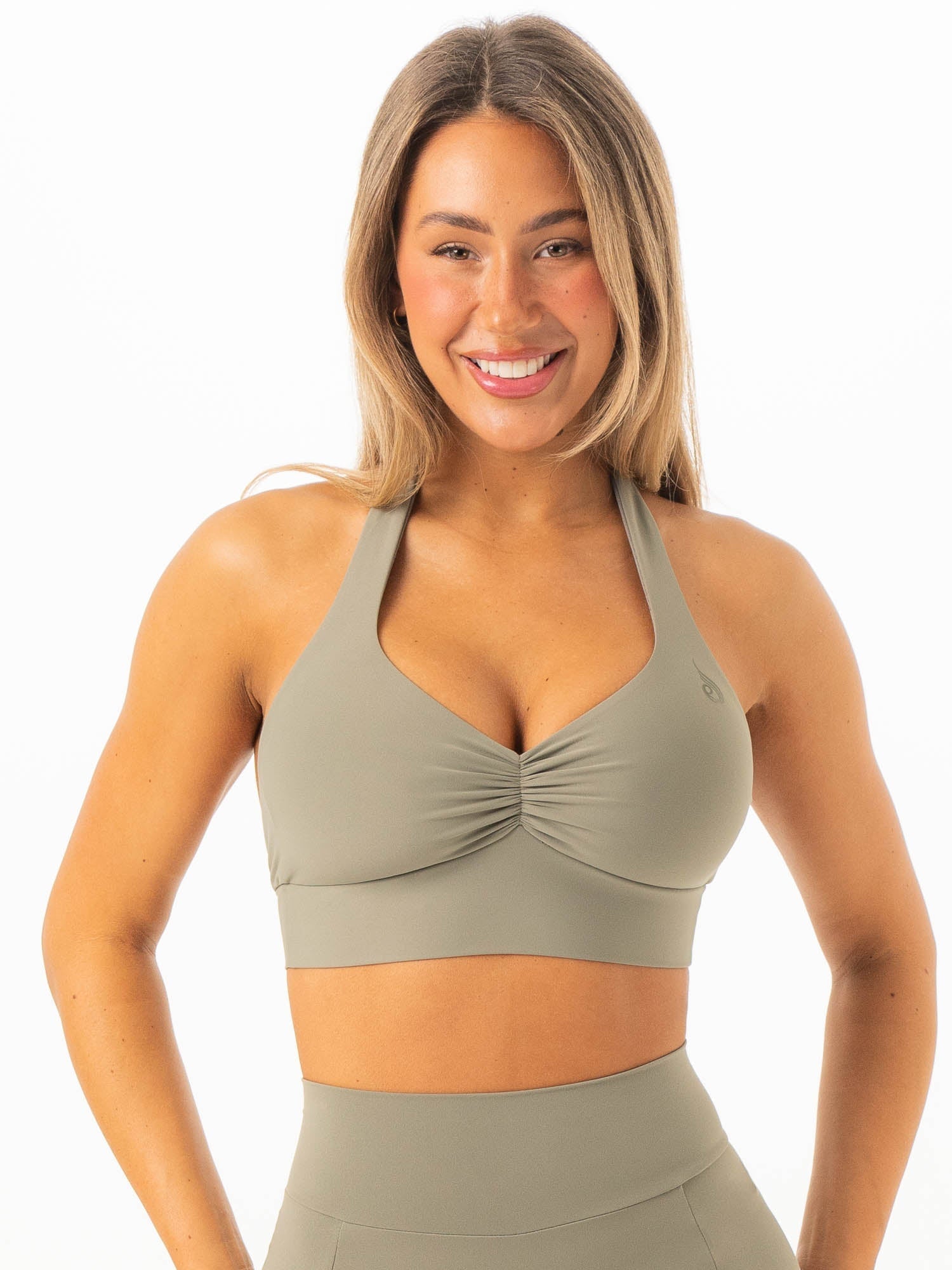NKD Scrunch Halter Bra - Khaki