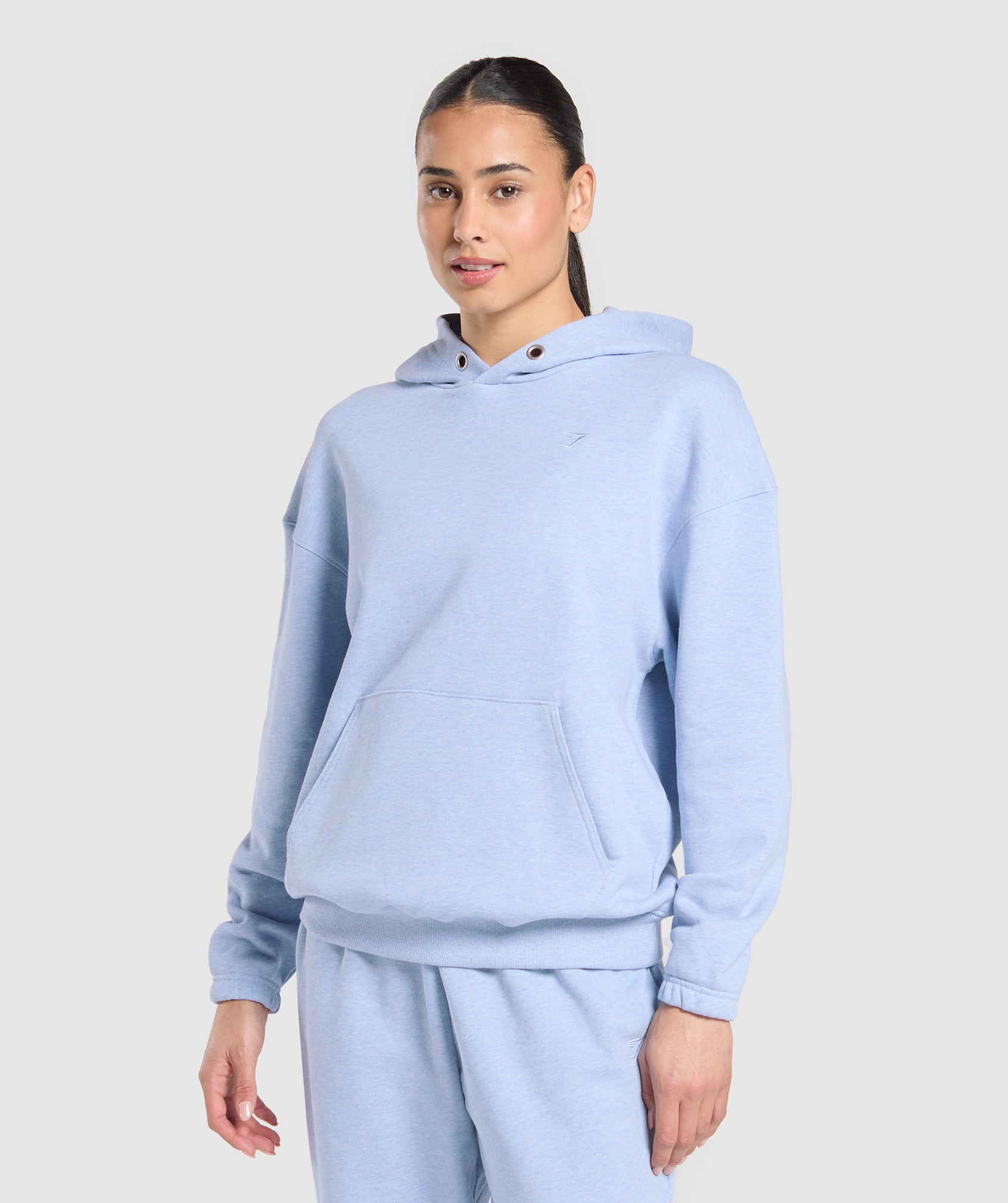Gymshark Rest Day Sweats 2.0 Oversized Hoodie - Bros Gentle Blue Marl