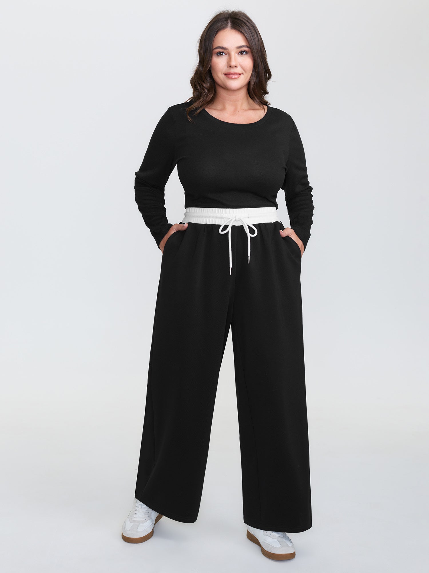 Supersoft Stretchy Drawstring Wide Waistband Pants